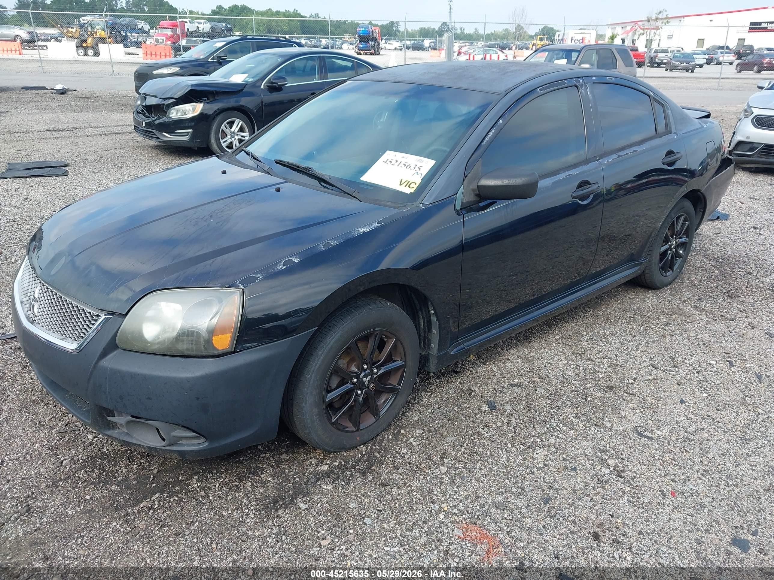 2010 Mitsubishi Galant Es/se Black vin: 4A32B3FF7AE010803