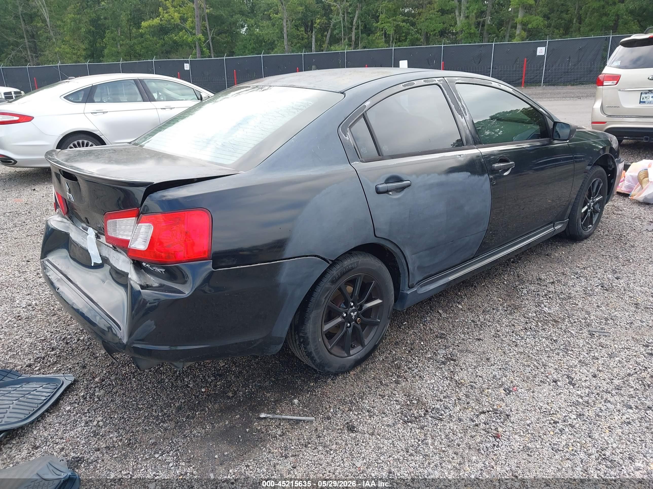 2010 Mitsubishi Galant Es/se Black vin: 4A32B3FF7AE010803