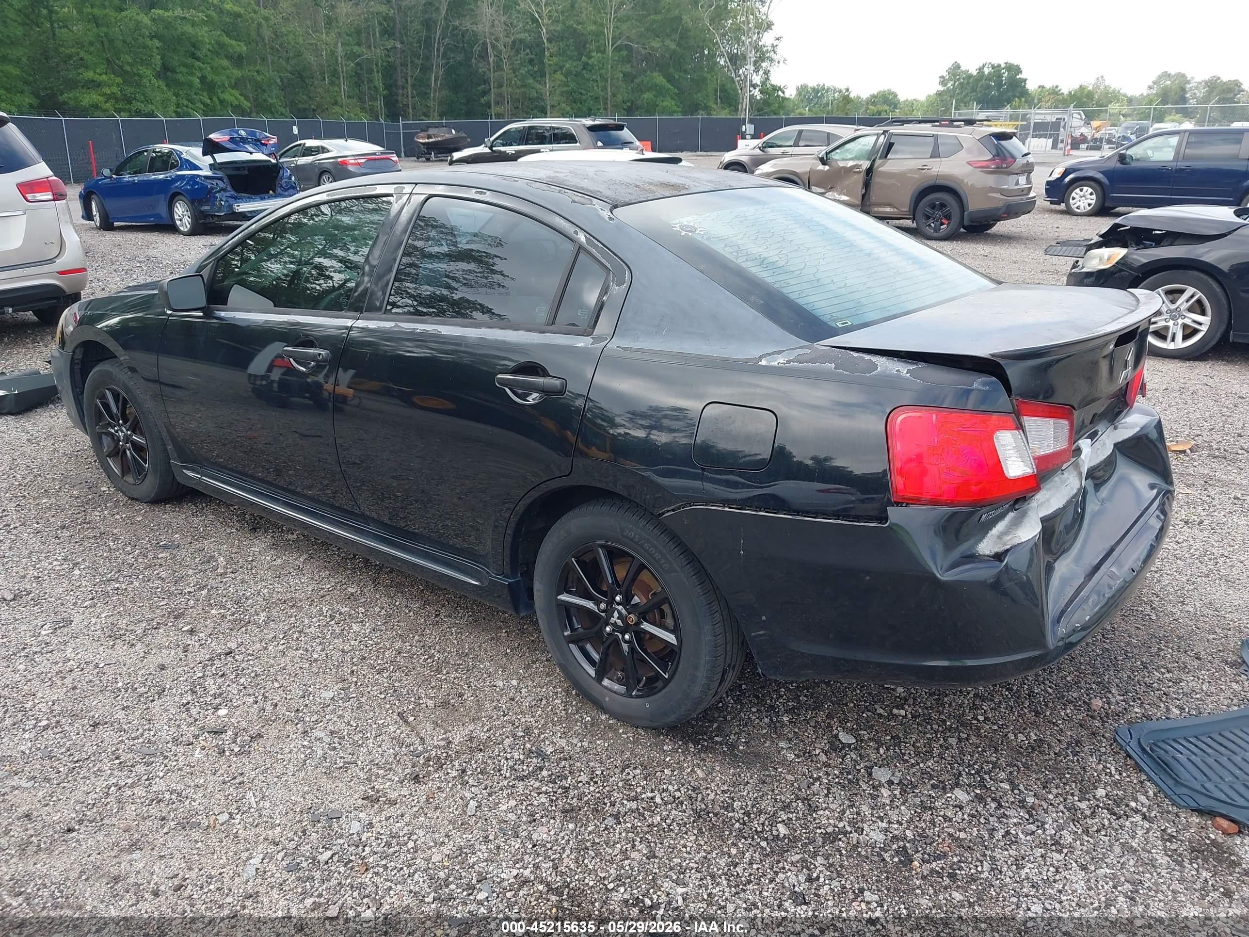 2010 Mitsubishi Galant Es/se Black vin: 4A32B3FF7AE010803