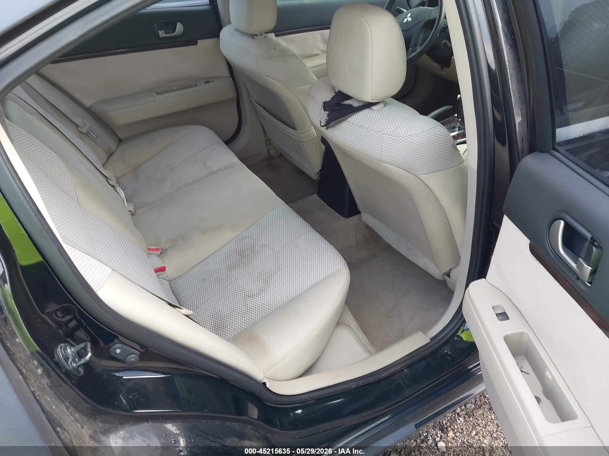 2010 Mitsubishi Galant Es/se Black vin: 4A32B3FF7AE010803