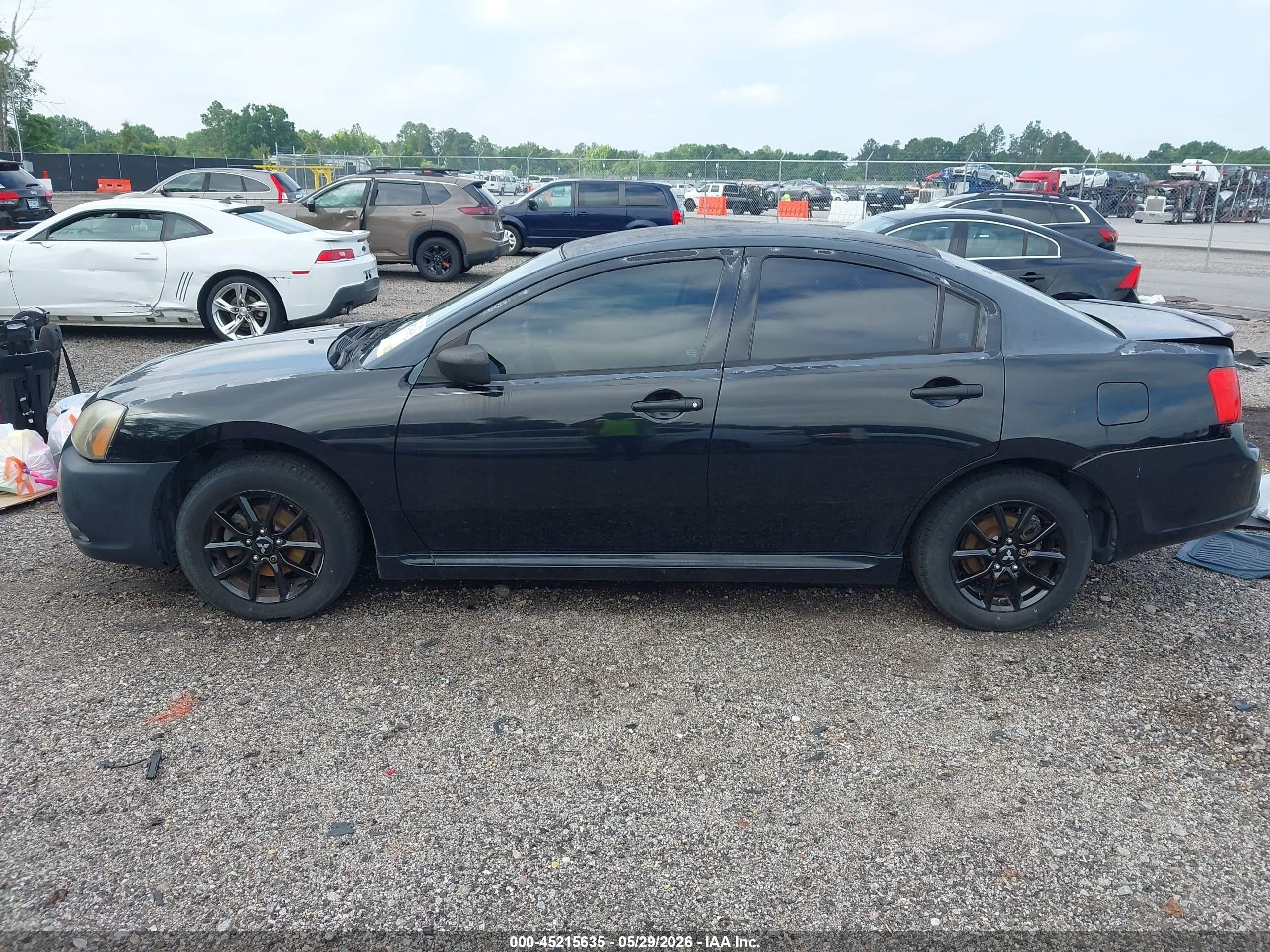 2010 Mitsubishi Galant Es/se Black vin: 4A32B3FF7AE010803