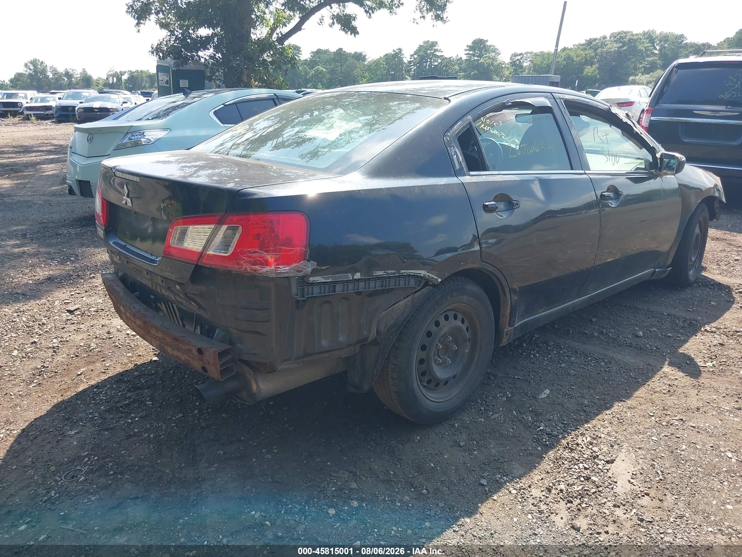 2012 Mitsubishi Galant Es/se Black vin: 4A32B3FF7CE023053