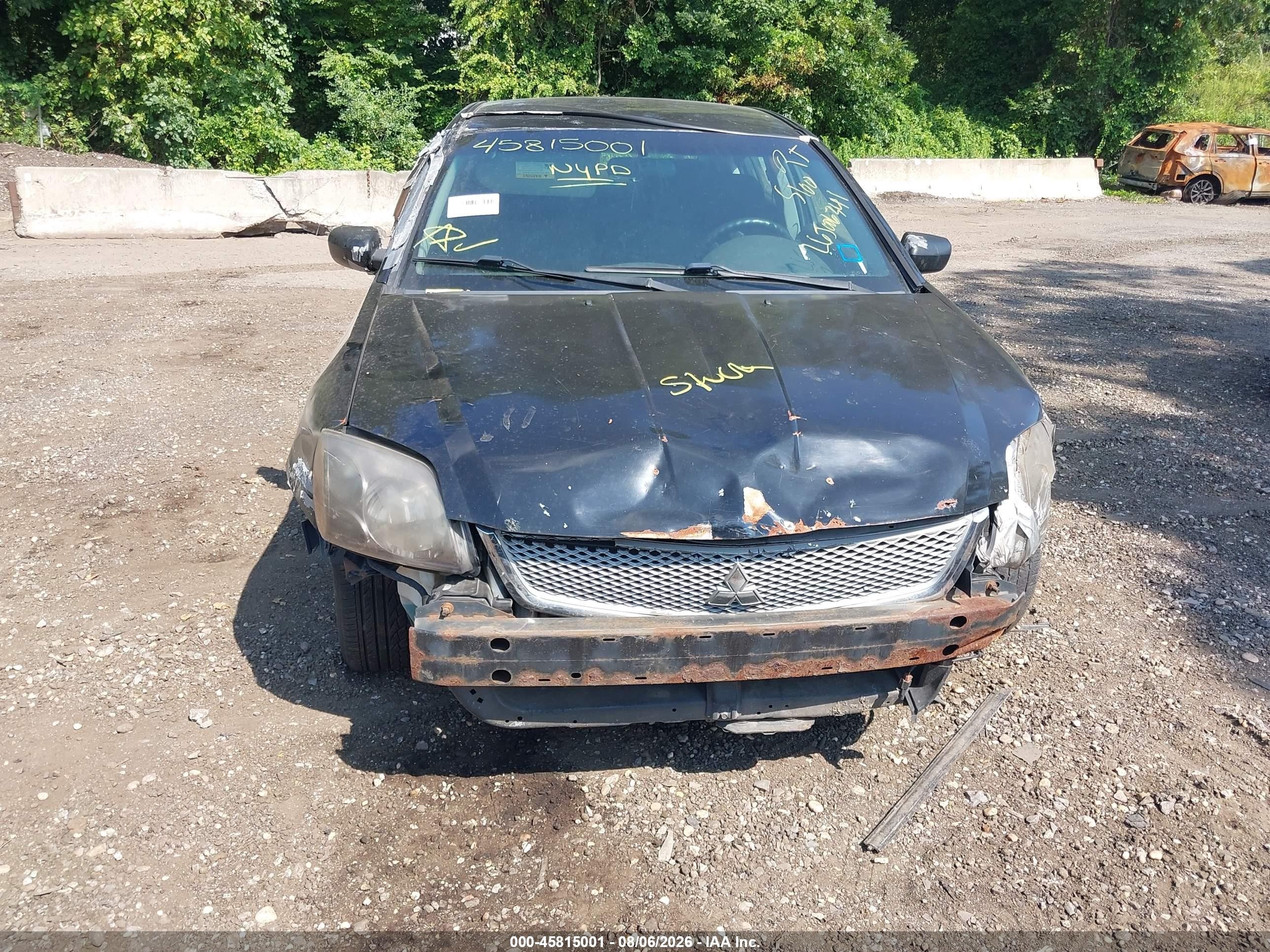 2012 Mitsubishi Galant Es/se Black vin: 4A32B3FF7CE023053