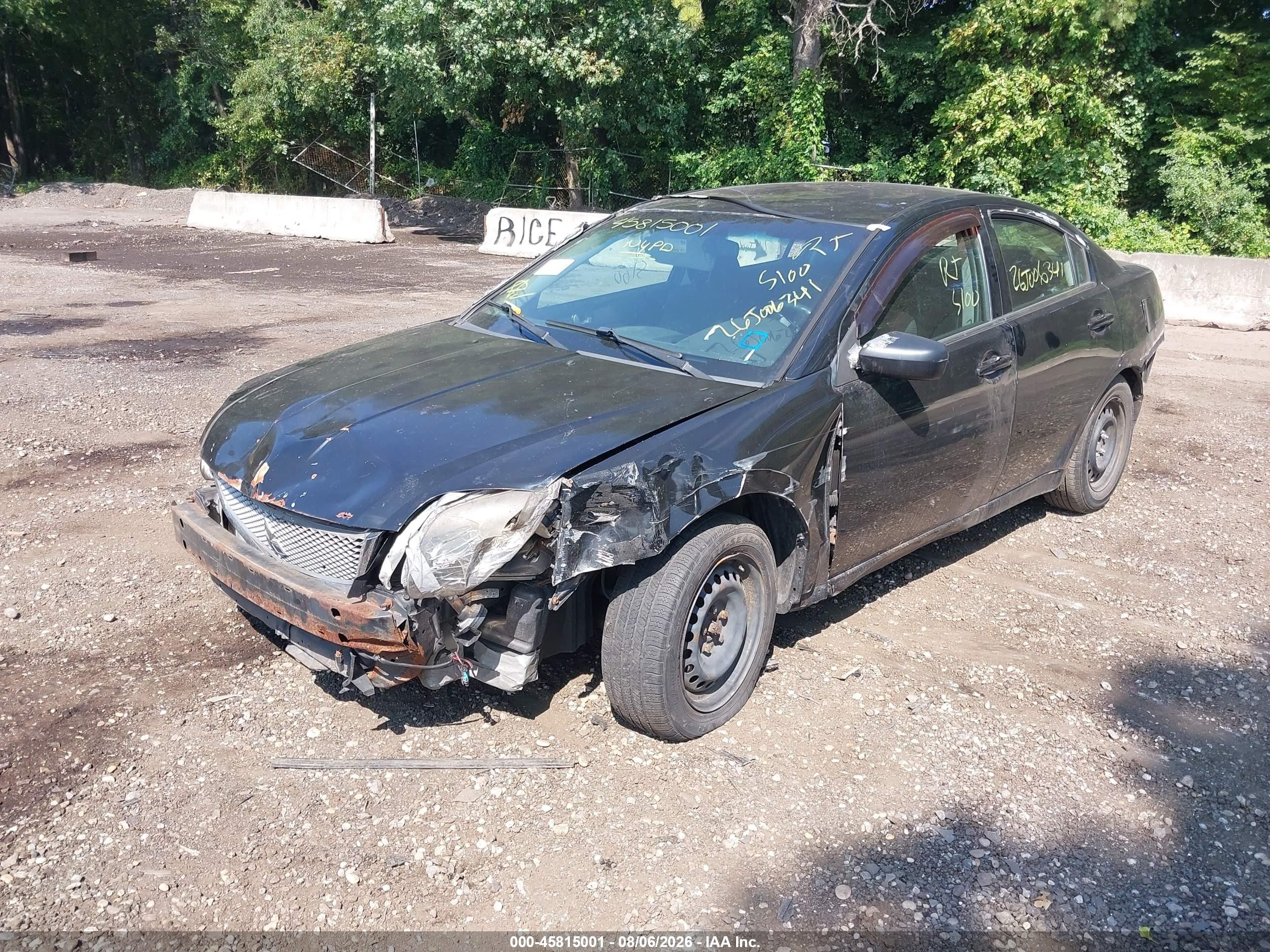 2012 Mitsubishi Galant Es/se Black vin: 4A32B3FF7CE023053