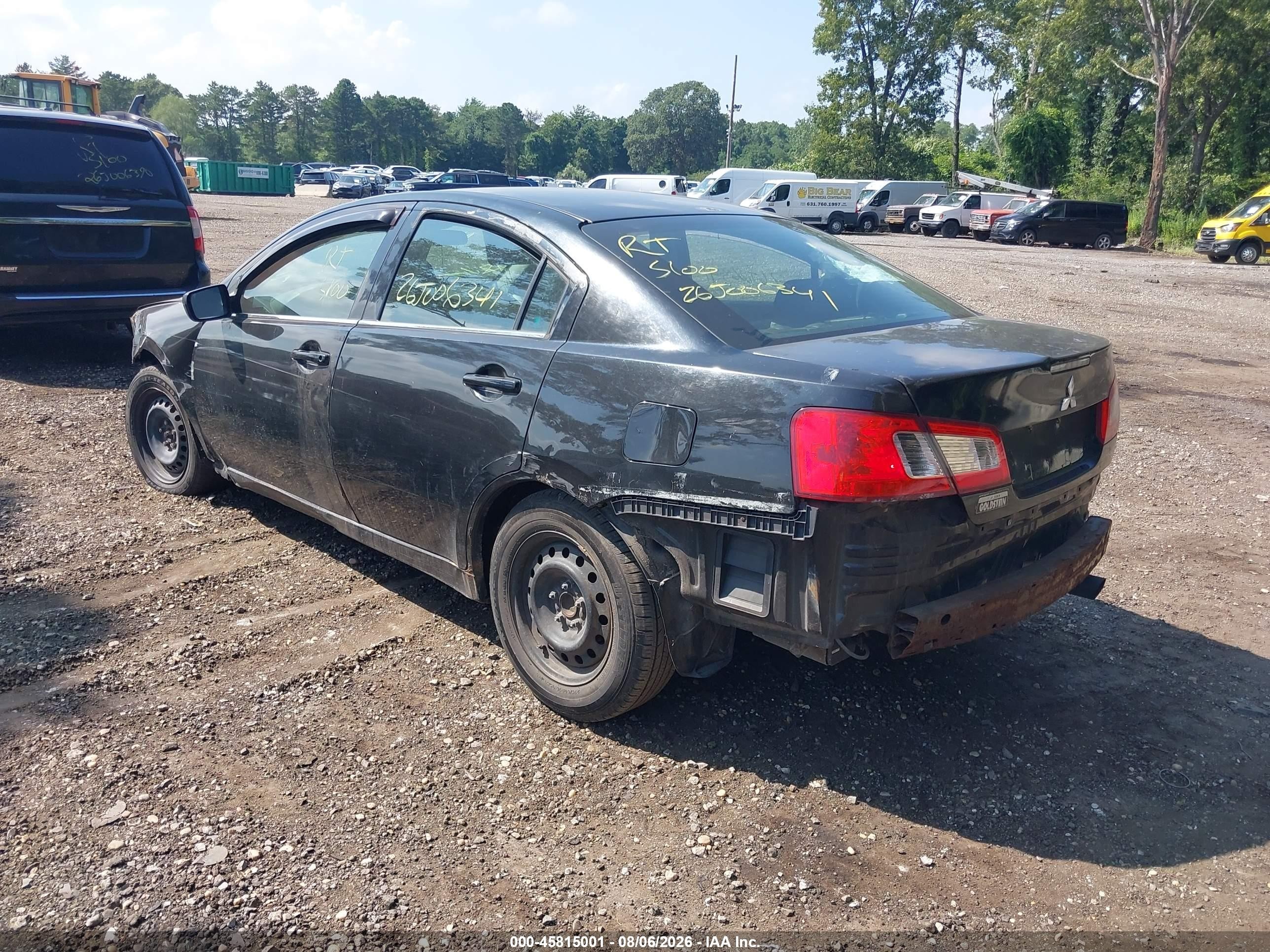 2012 Mitsubishi Galant Es/se Black vin: 4A32B3FF7CE023053
