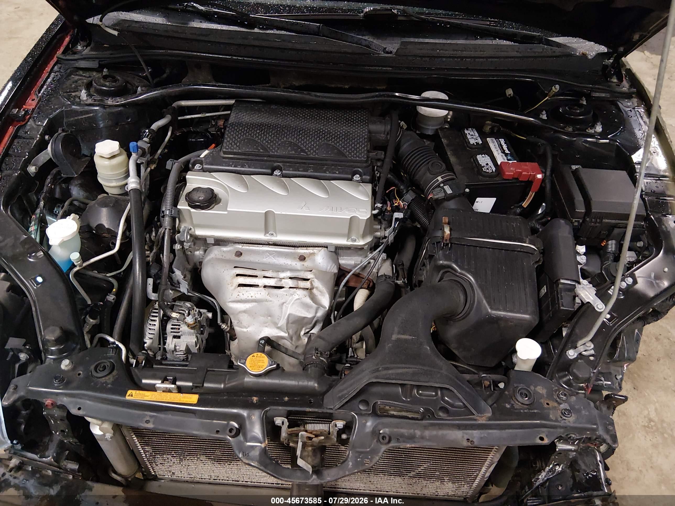 2012 Mitsubishi Galant Es/se Черный vin: 4A32B3FF8CE011283