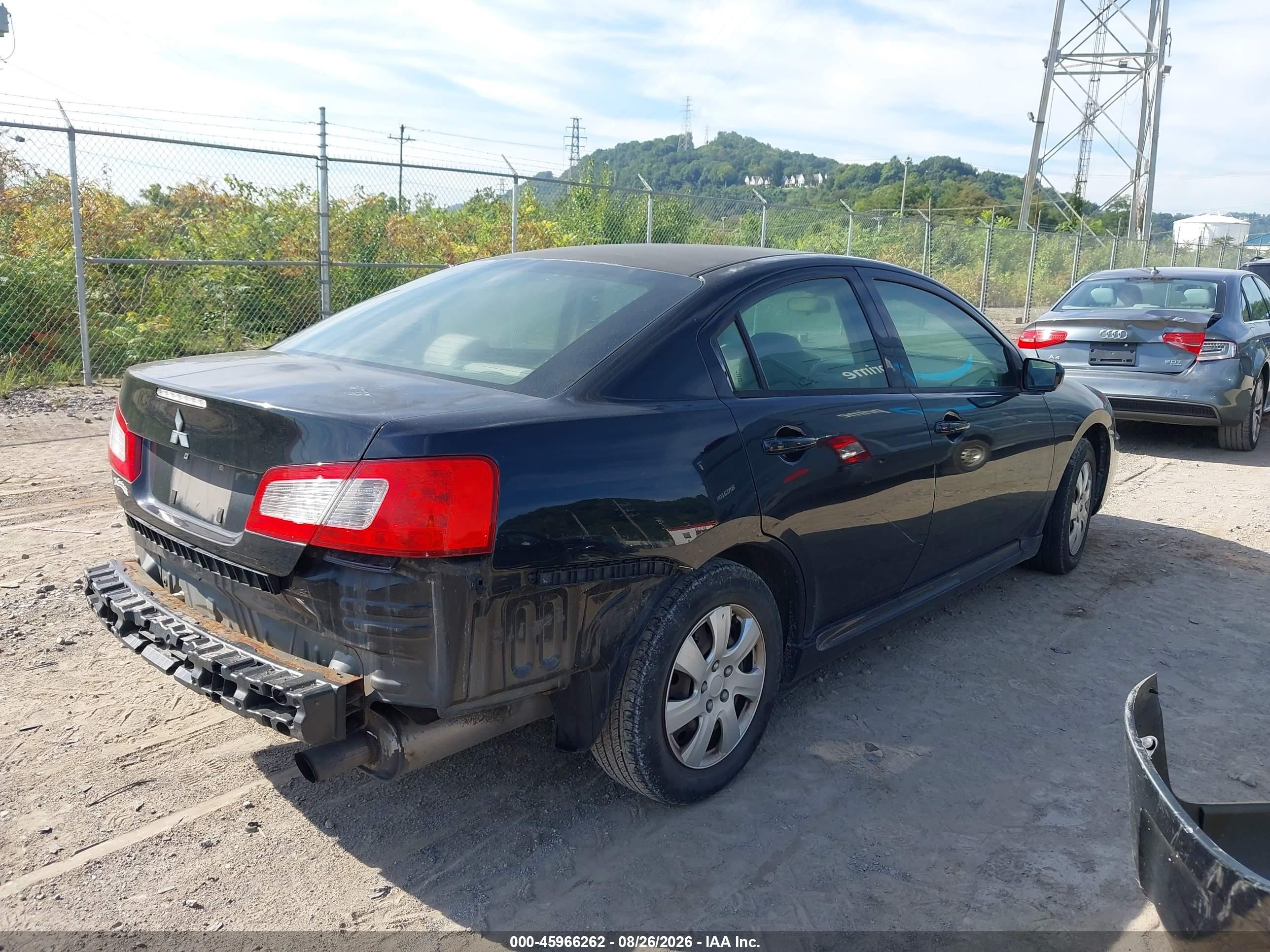 2010 Mitsubishi Galant Es/se Black vin: 4A32B3FF9AE007014