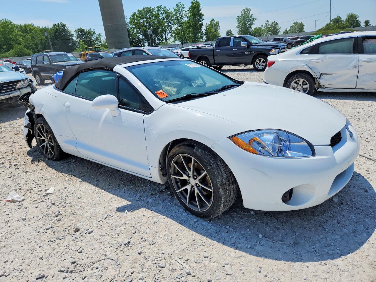 2012 Mitsubishi Eclipse Spyder Gs White vin: 4A37L2EF4CE001848