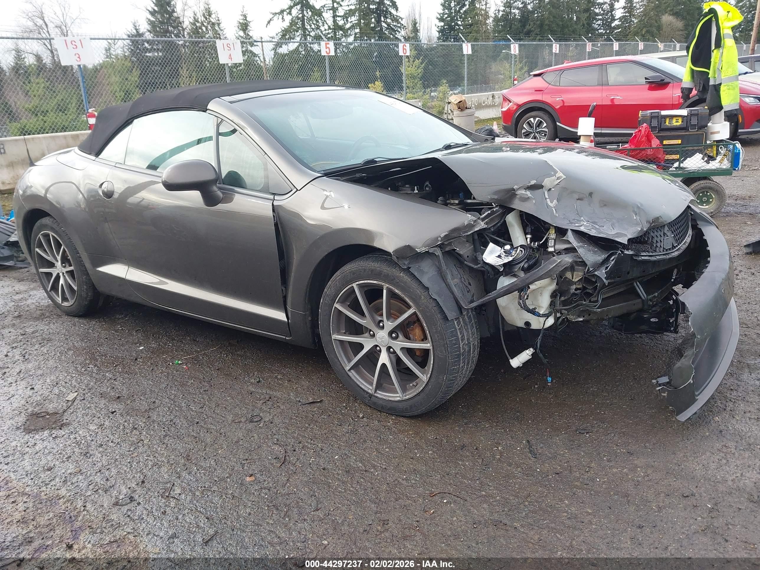 2012 Mitsubishi Eclipse Spyder Gs Sport Gray vin: 4A37L2EF9CE003594