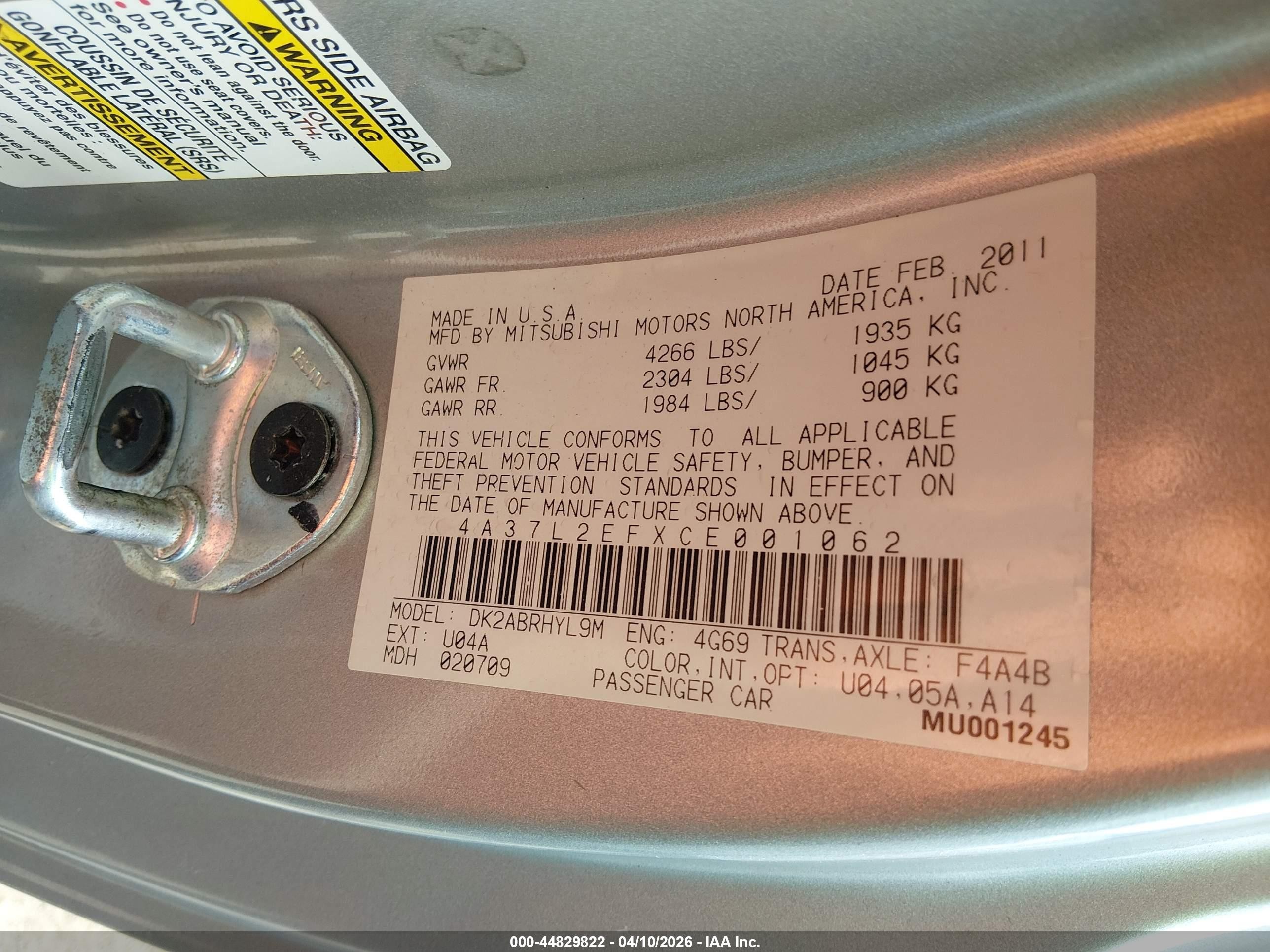2012 Mitsubishi Eclipse Spyder Gs Sport Silver vin: 4A37L2EFXCE001062