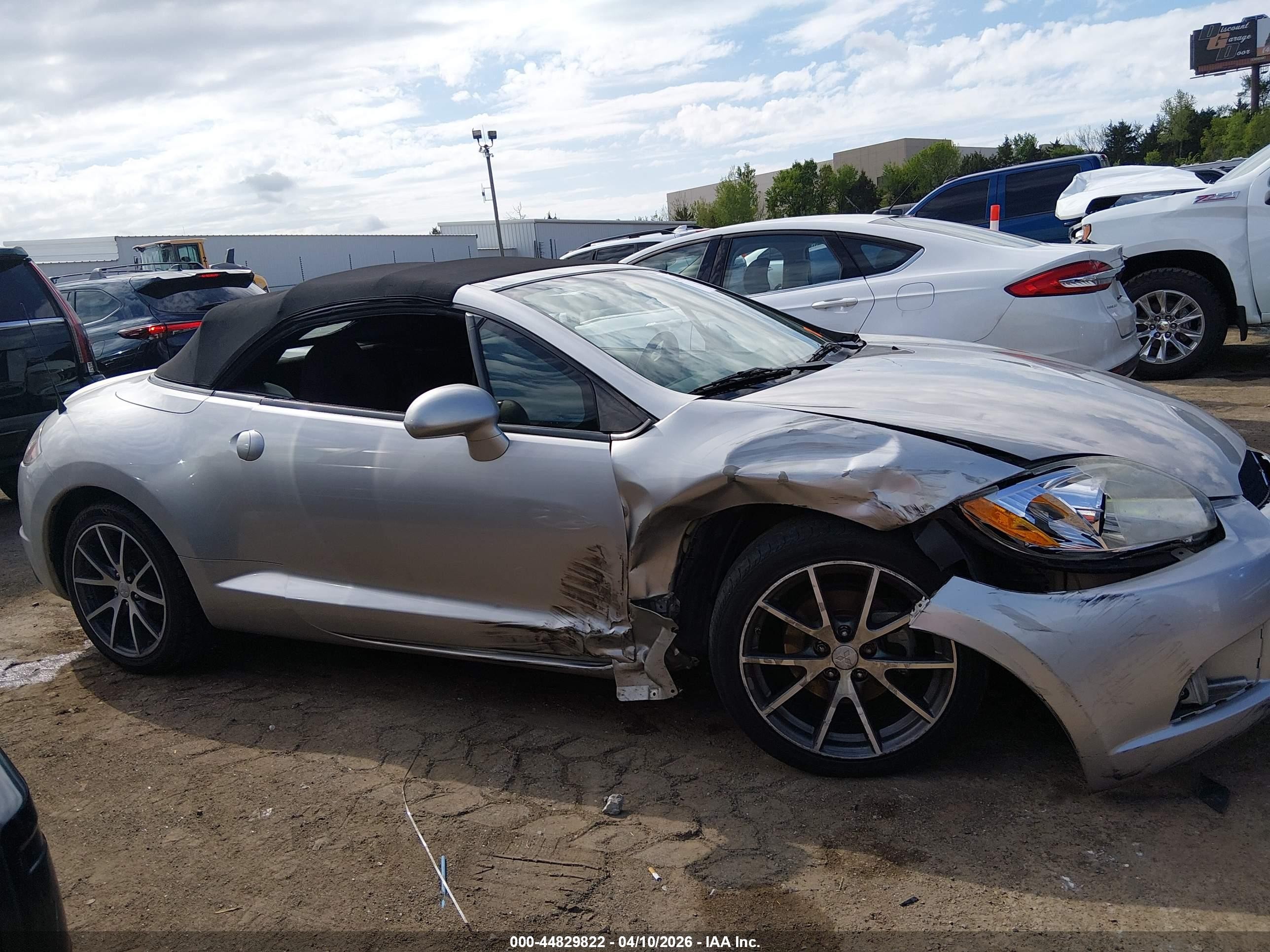 2012 Mitsubishi Eclipse Spyder Gs Sport Silver vin: 4A37L2EFXCE001062
