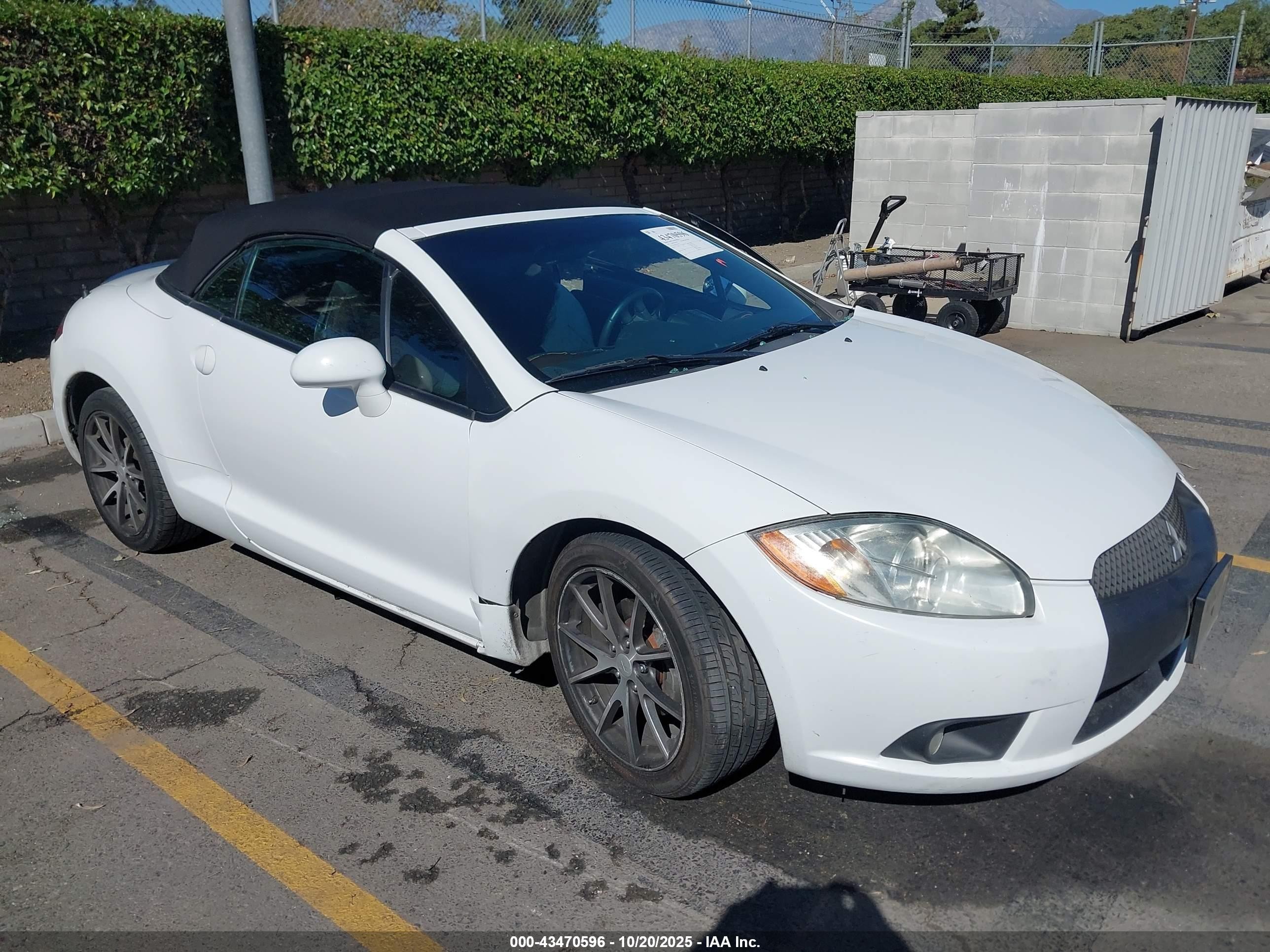 2012 Mitsubishi Eclipse Spyder Gs Sport White vin: 4A37L2EFXCE003037