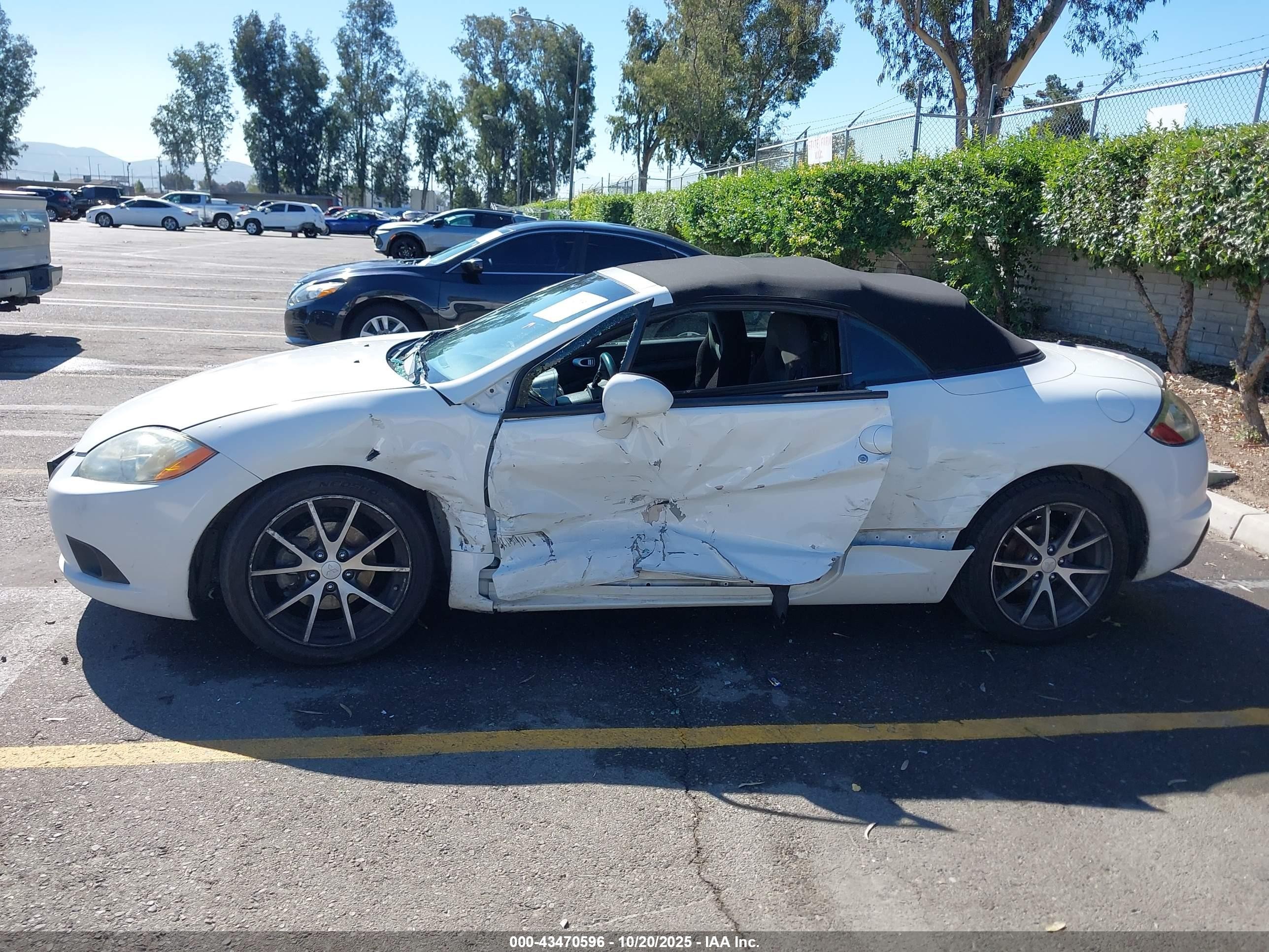 2012 Mitsubishi Eclipse Spyder Gs Sport White vin: 4A37L2EFXCE003037
