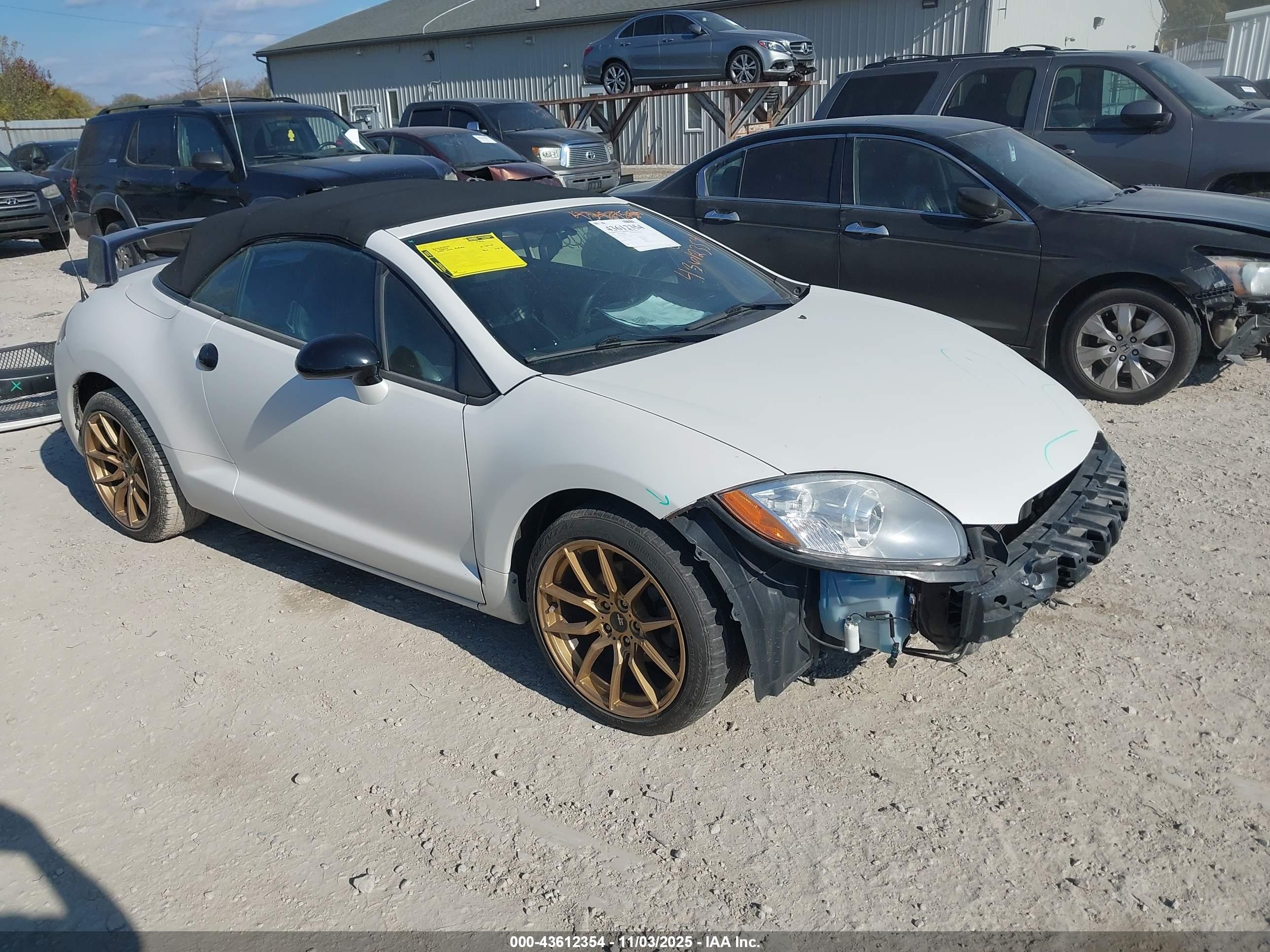 2012 Mitsubishi Eclipse Spyder Gt White vin: 4A37L3ET8CE008605