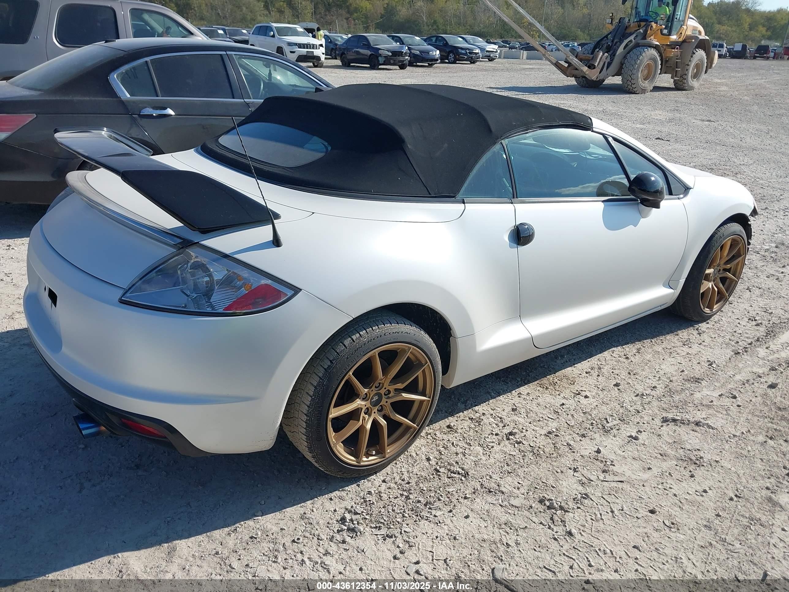 2012 Mitsubishi Eclipse Spyder Gt White vin: 4A37L3ET8CE008605