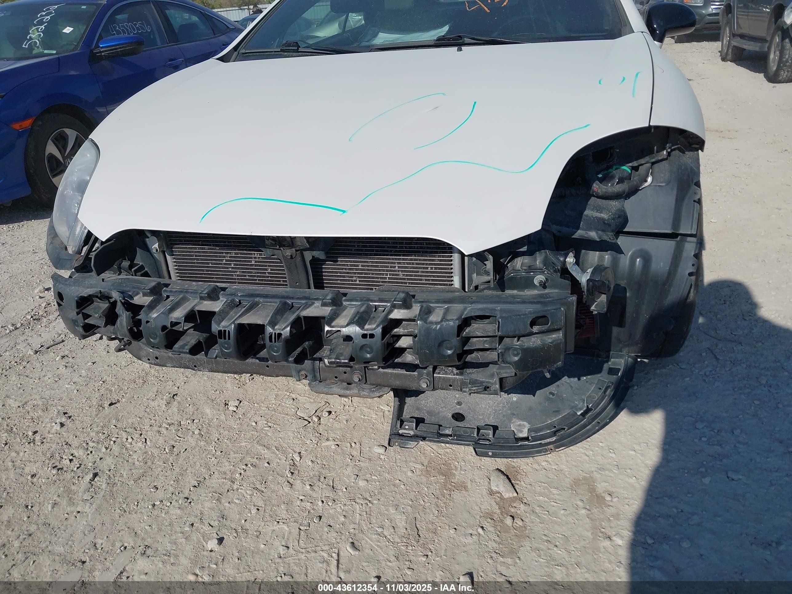 2012 Mitsubishi Eclipse Spyder Gt White vin: 4A37L3ET8CE008605