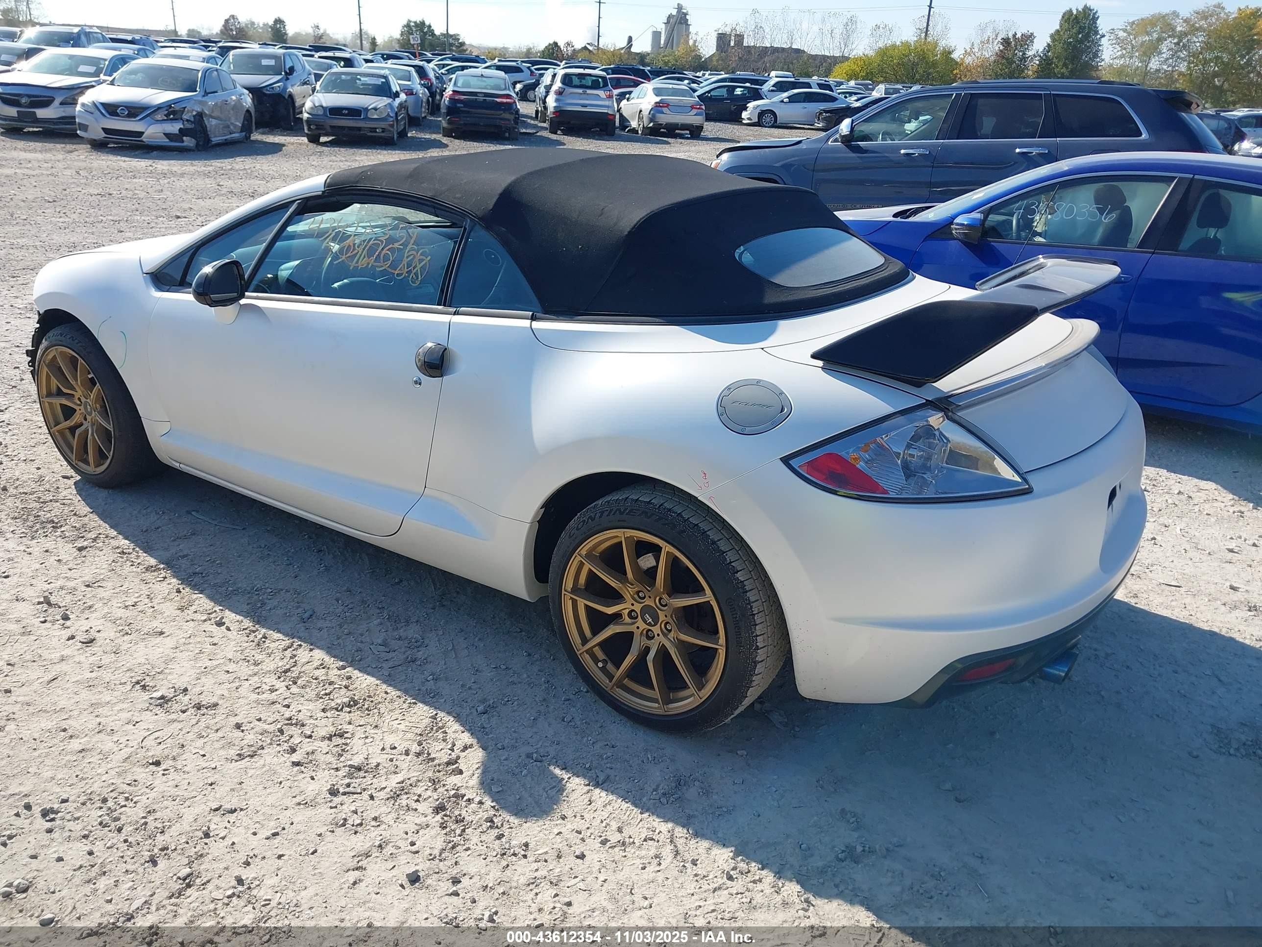 2012 Mitsubishi Eclipse Spyder Gt White vin: 4A37L3ET8CE008605