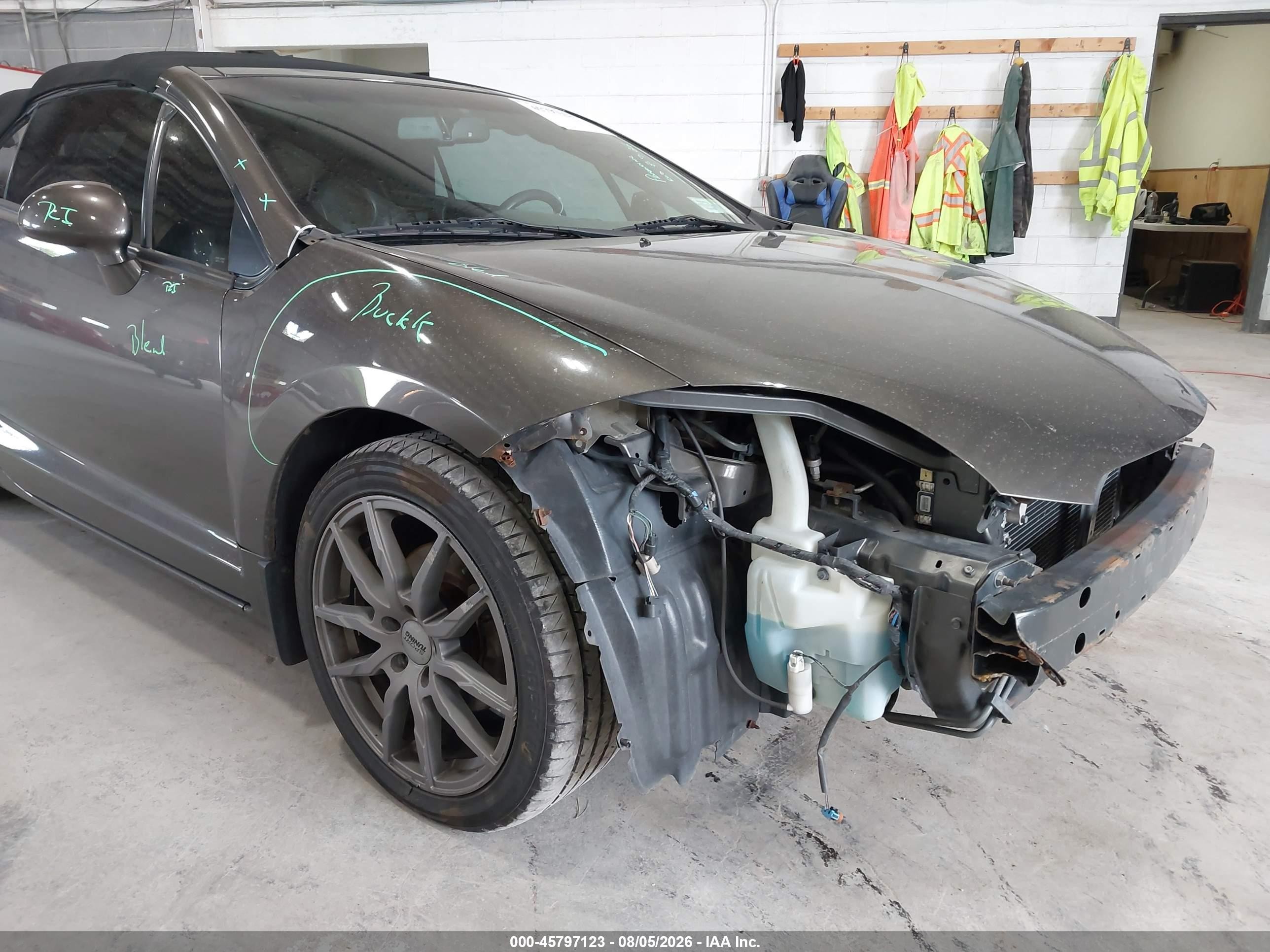 2012 Mitsubishi Eclipse Spyder Gs Sport/se Gray vin: 4A37L5EF1CE001663