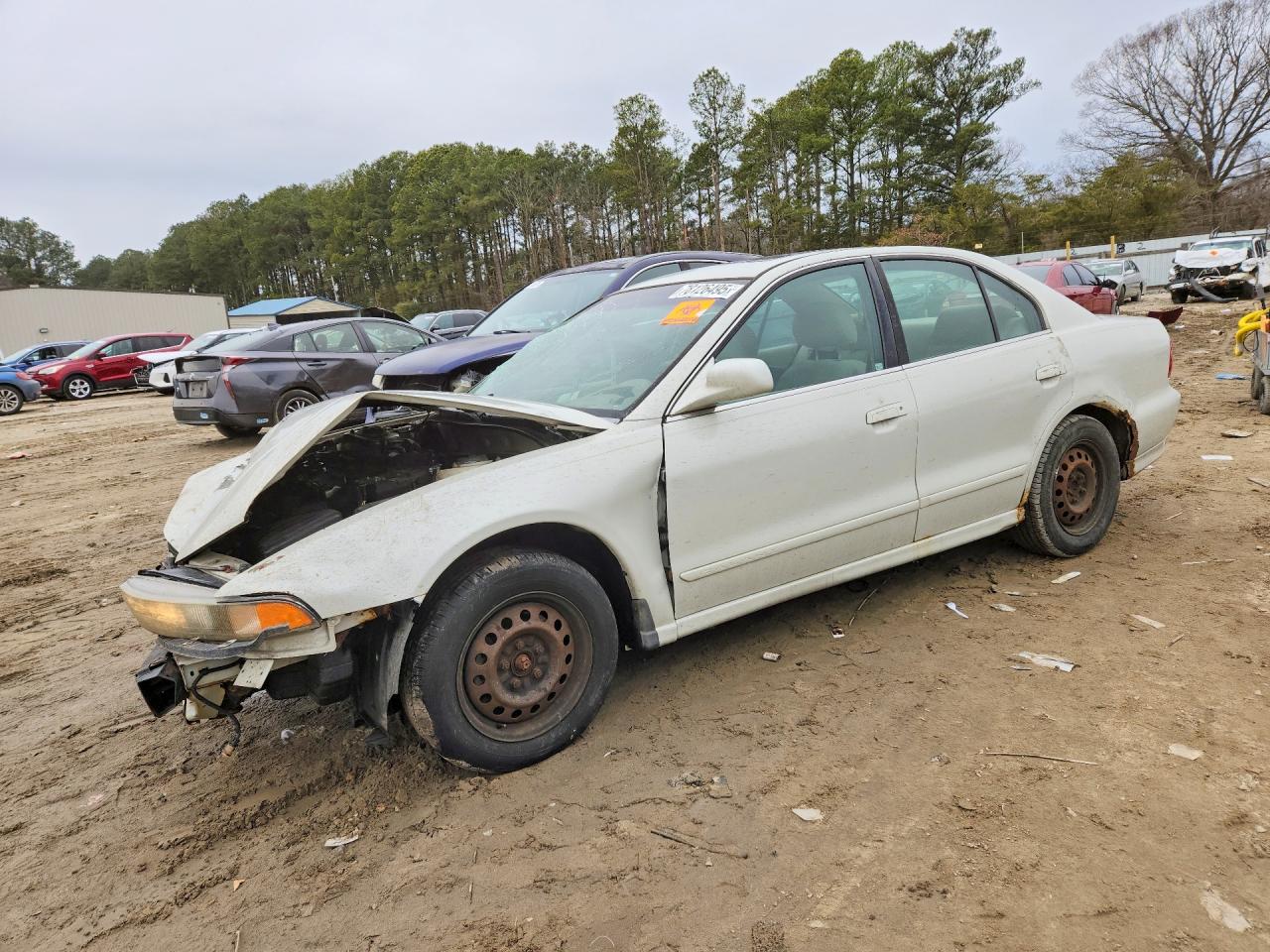 2002 Mitsubishi Galant Es White vin: 4A3AA46G02E016490