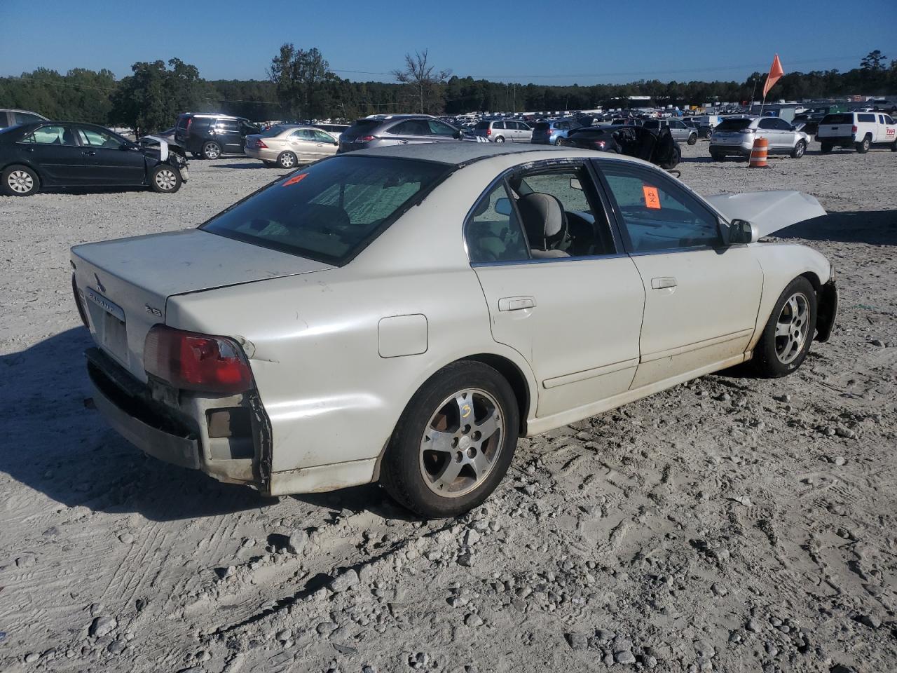 2002 Mitsubishi Galant Es White vin: 4A3AA46G02E153333