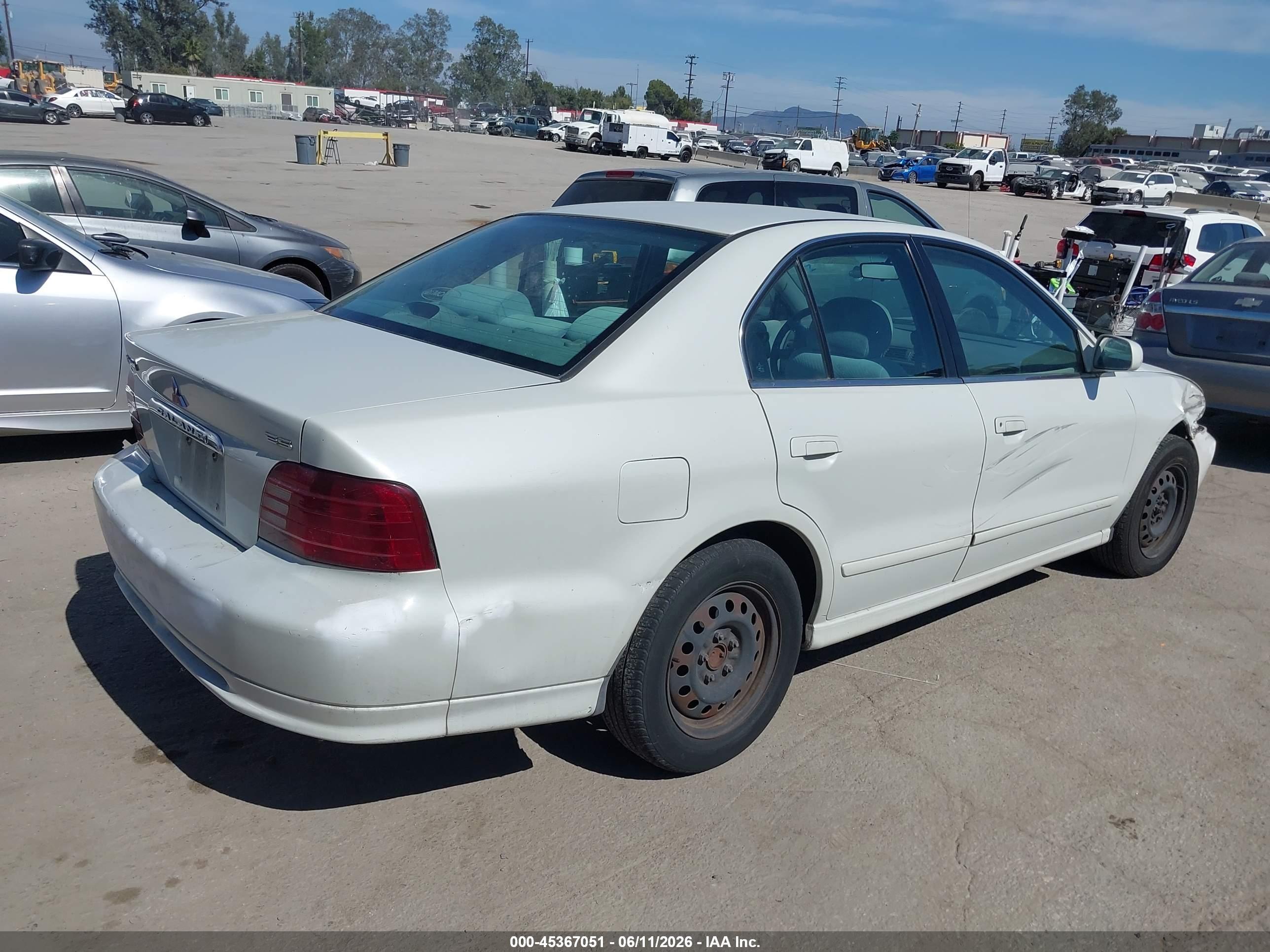 2001 Mitsubishi Galant Es White vin: 4A3AA46G11E227860