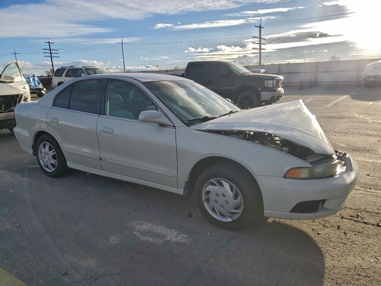 2003 Mitsubishi Galant Es White vin: 4A3AA46G13E199691