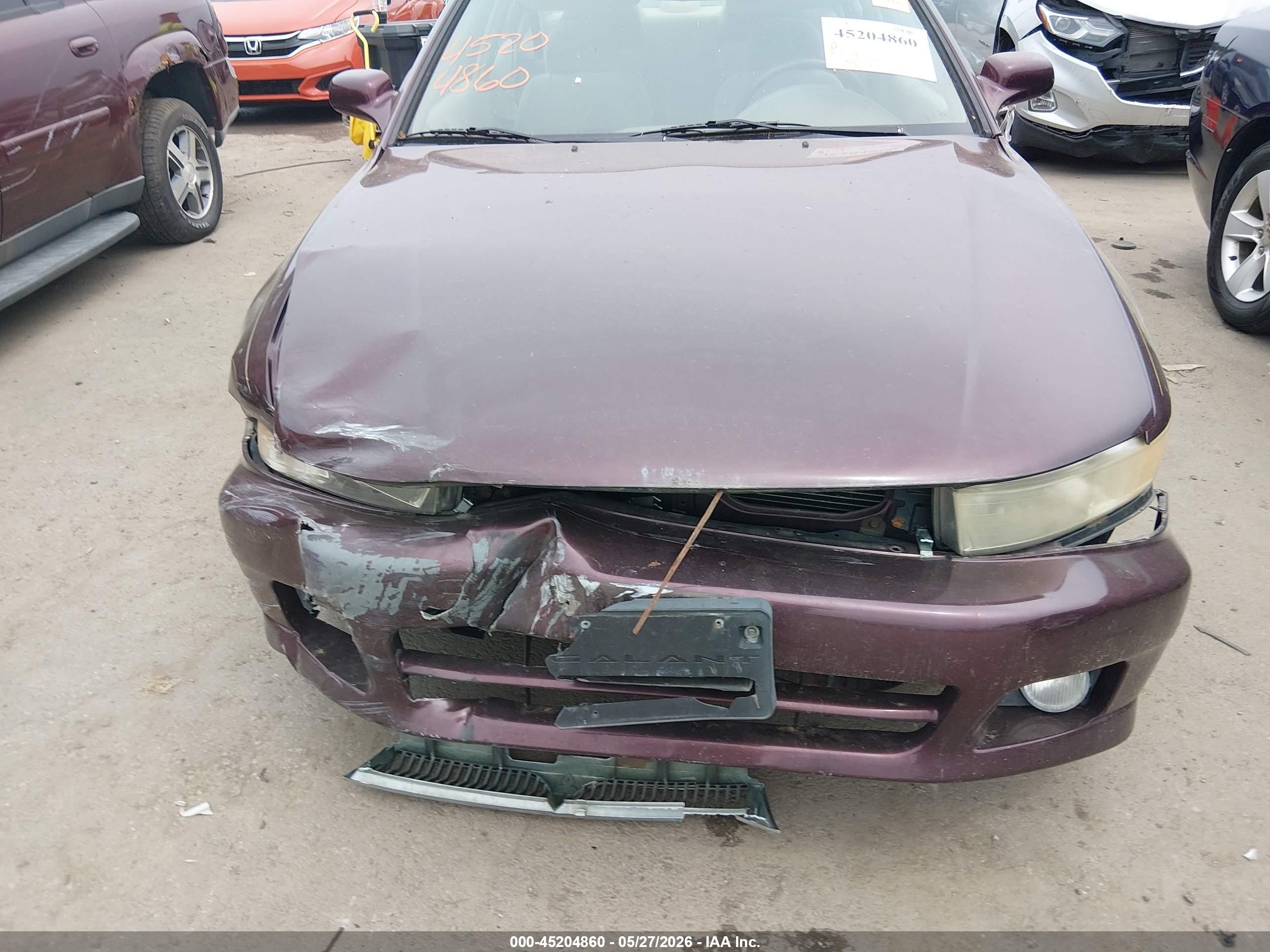 1999 Mitsubishi Galant Es Purple vin: 4A3AA46G1XE061817