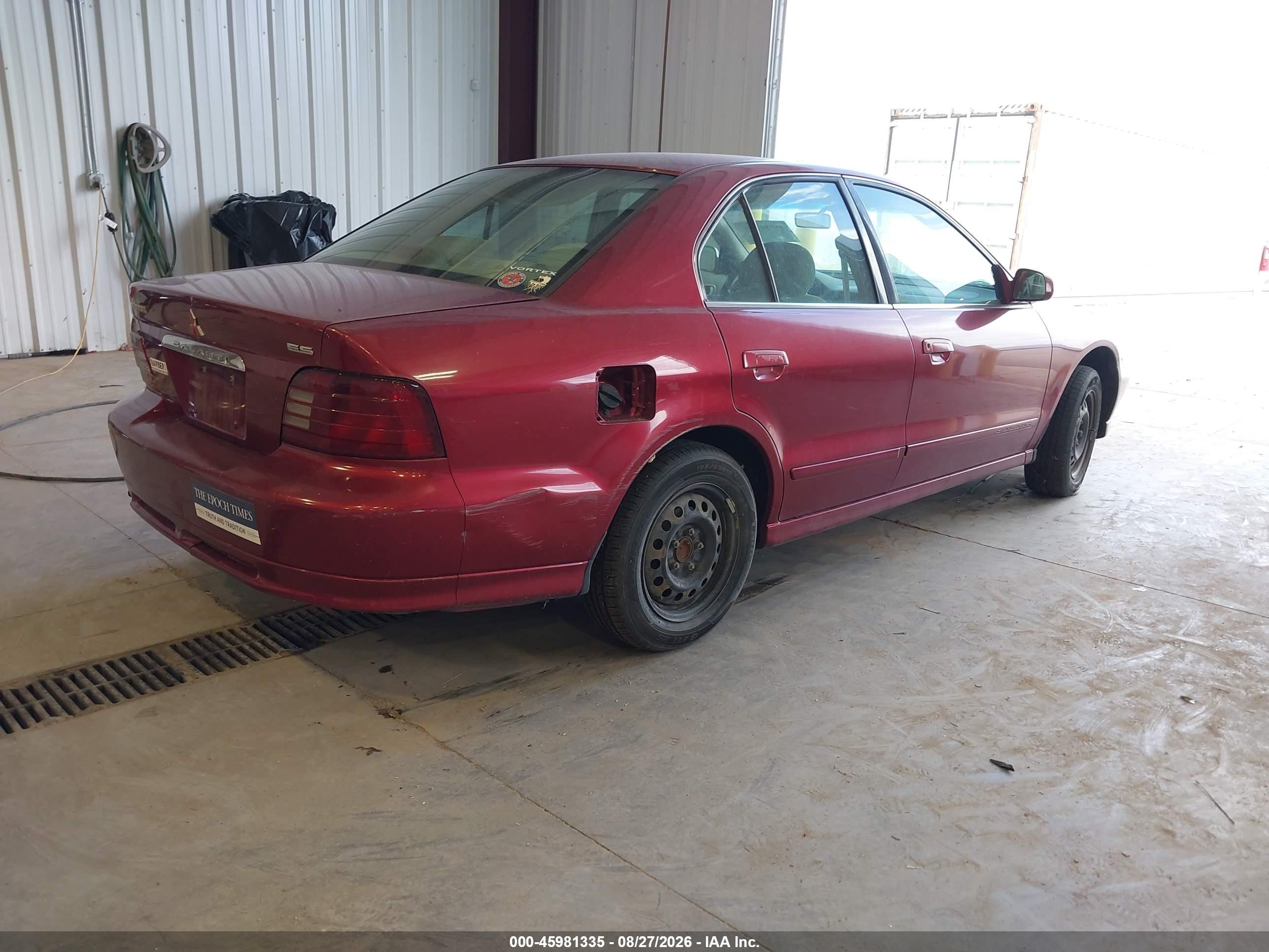 2001 Mitsubishi Galant Es Red vin: 4A3AA46G21E062546