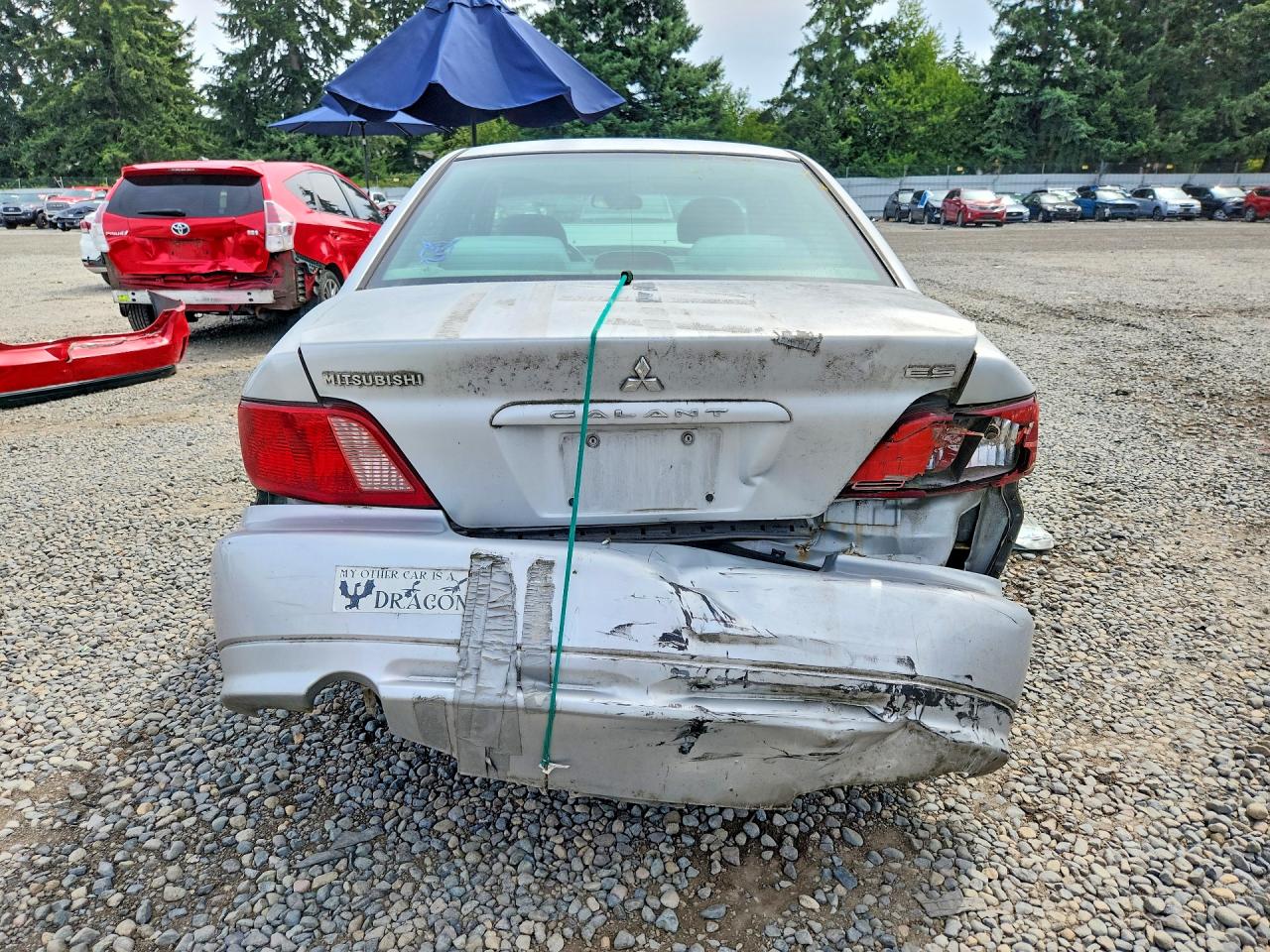 2002 Mitsubishi Galant Es Silver vin: 4A3AA46G32E162088