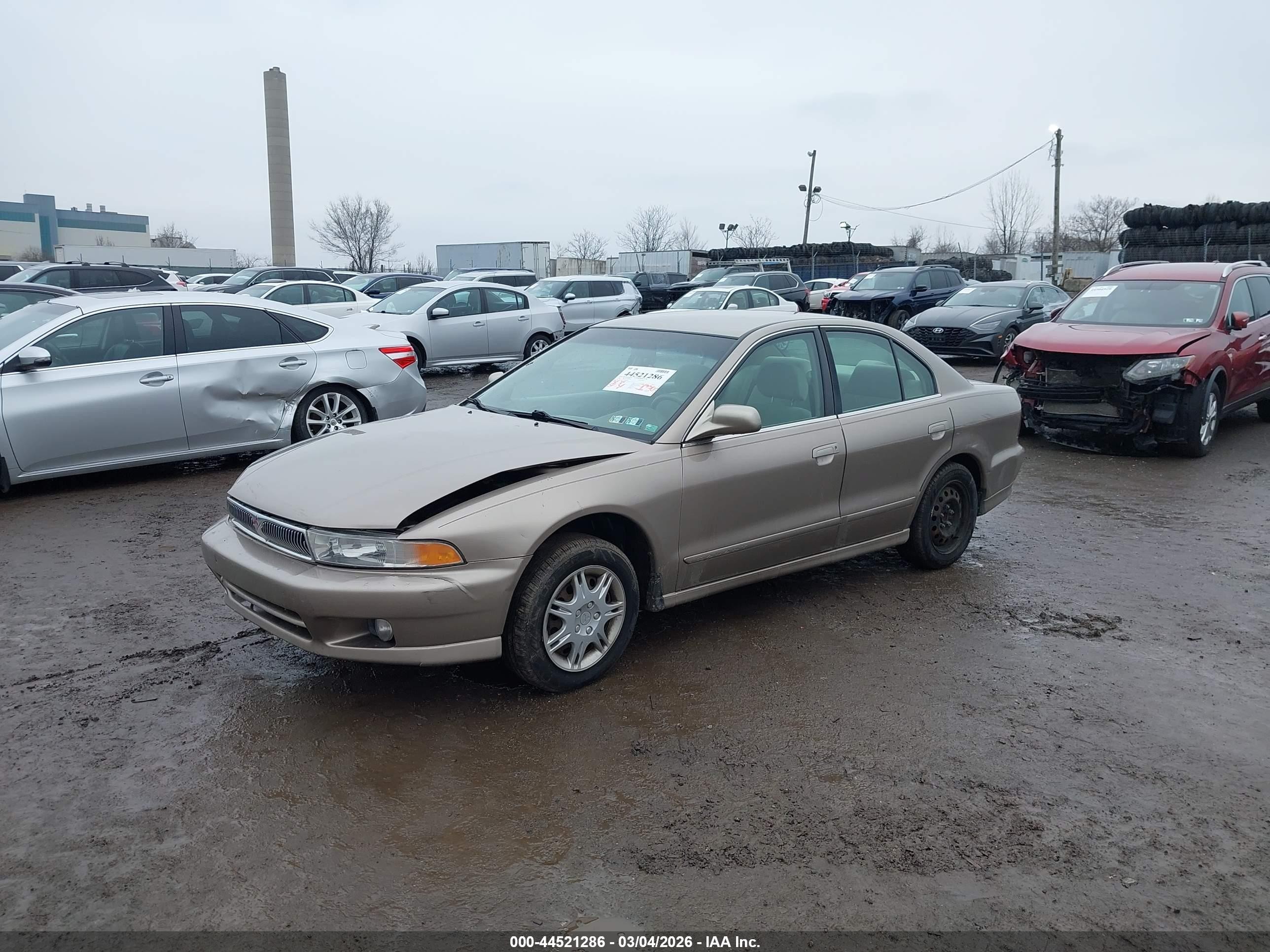 1999 Mitsubishi Galant Es Gray vin: 4A3AA46G3XE062208