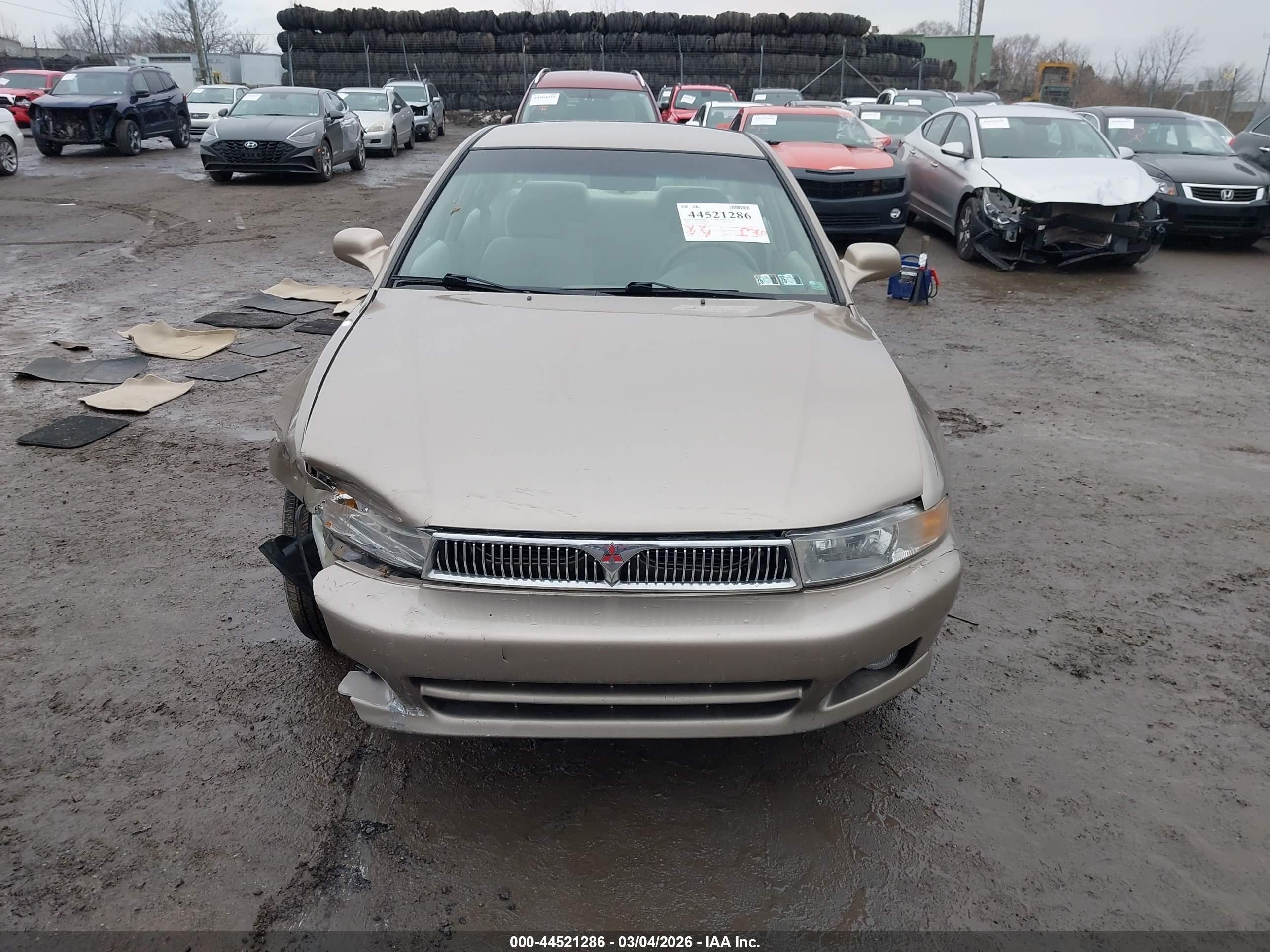 1999 Mitsubishi Galant Es Gray vin: 4A3AA46G3XE062208