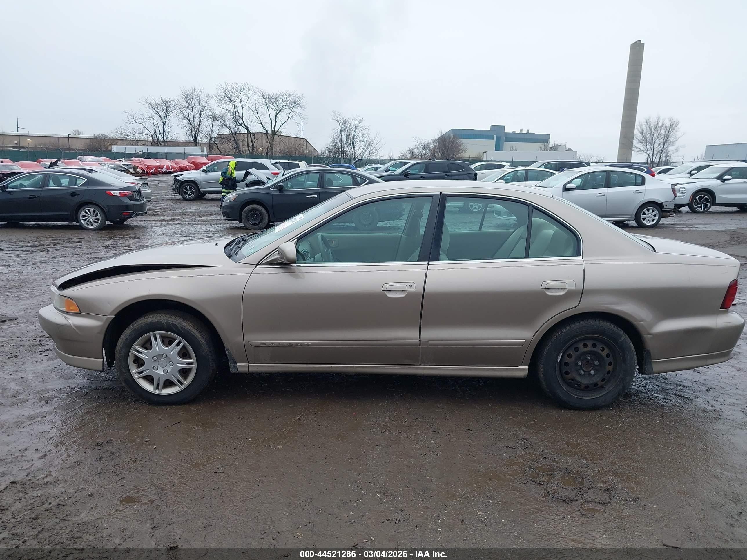 1999 Mitsubishi Galant Es Gray vin: 4A3AA46G3XE062208