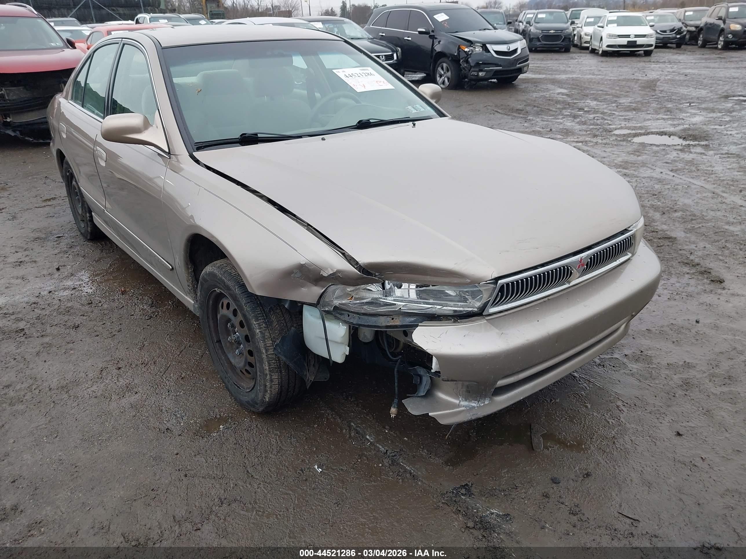 1999 Mitsubishi Galant Es Gray vin: 4A3AA46G3XE062208