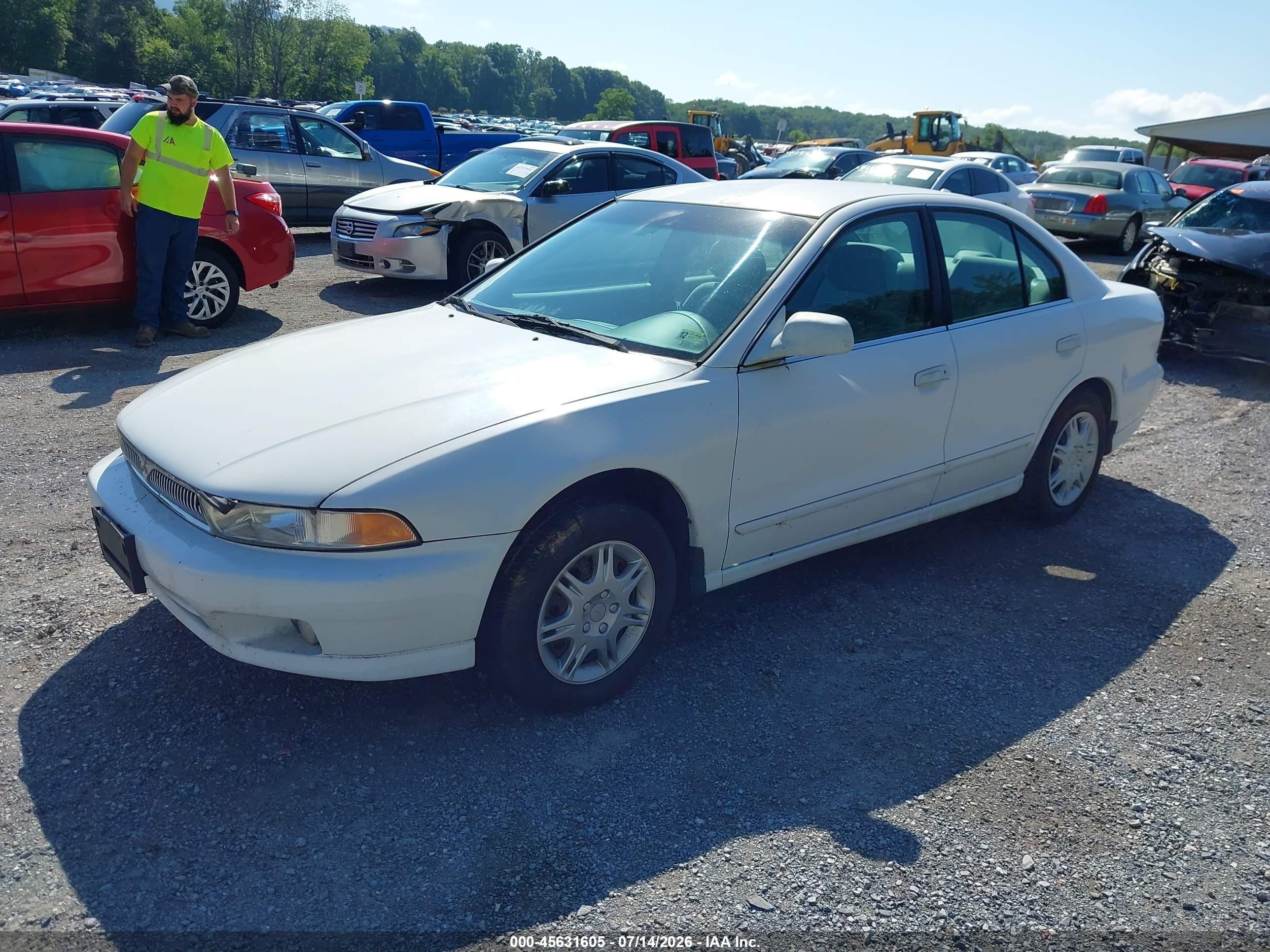 2000 Mitsubishi Galant Es White vin: 4A3AA46G3YE165775