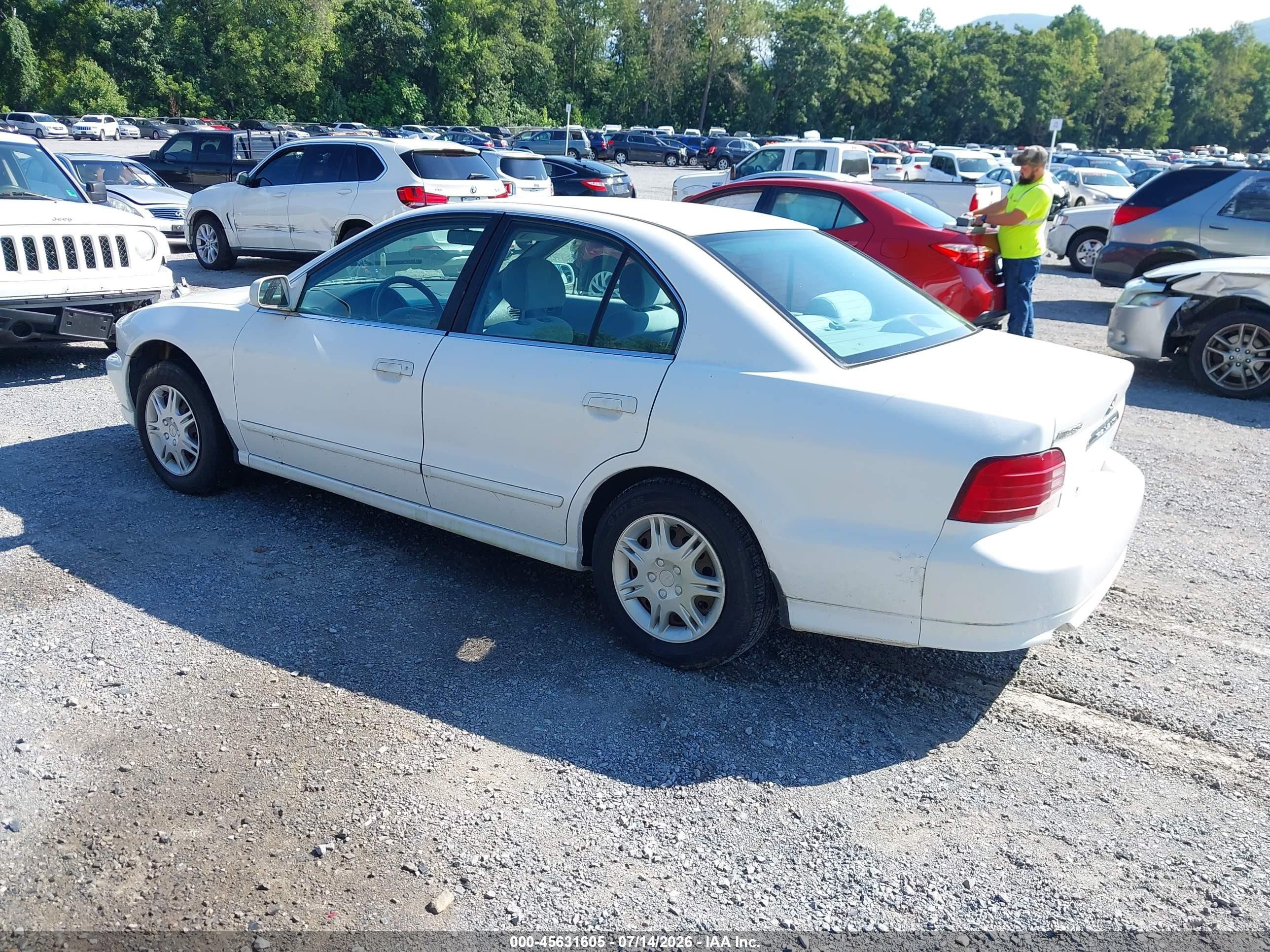 2000 Mitsubishi Galant Es White vin: 4A3AA46G3YE165775
