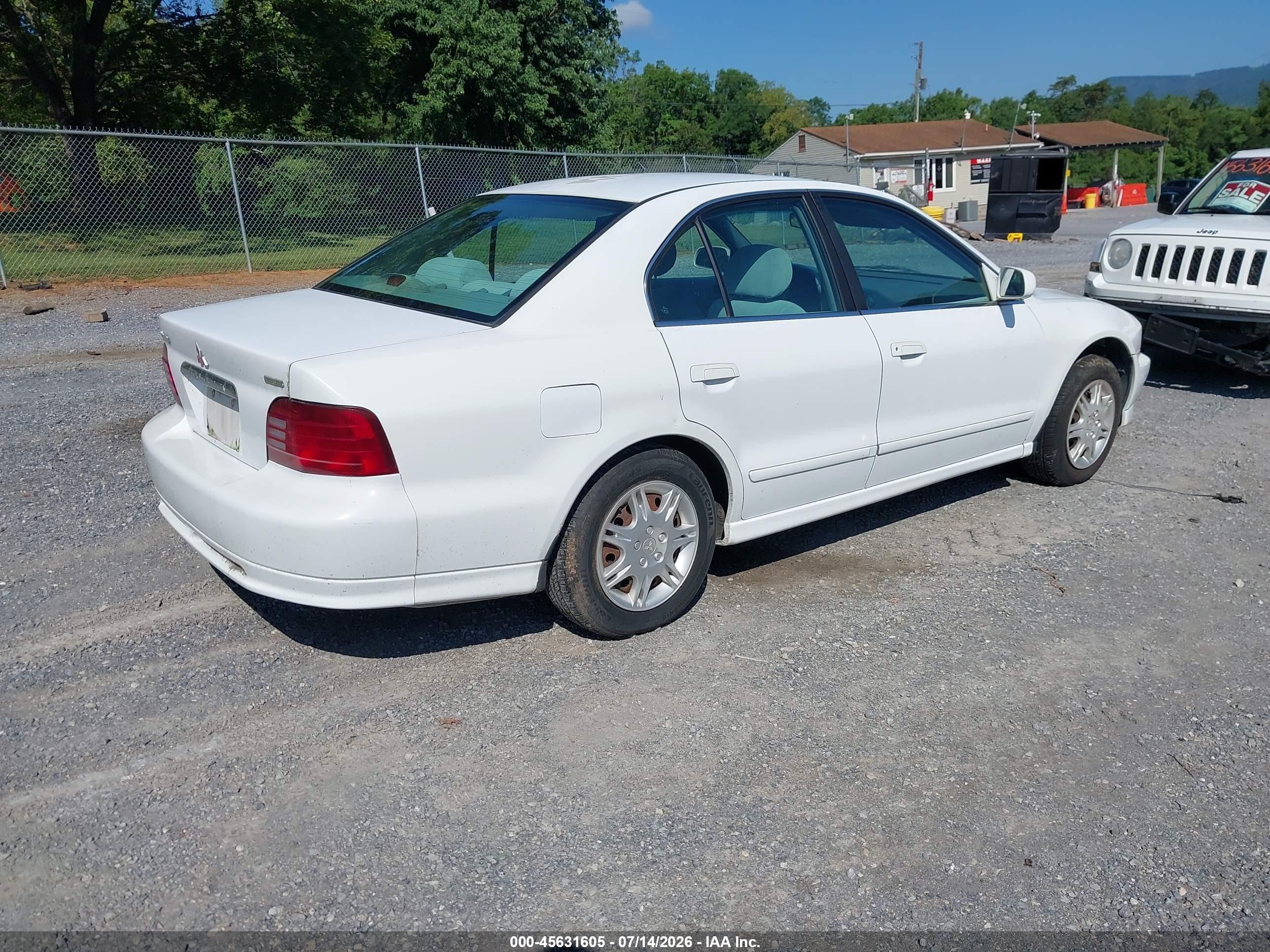 2000 Mitsubishi Galant Es White vin: 4A3AA46G3YE165775