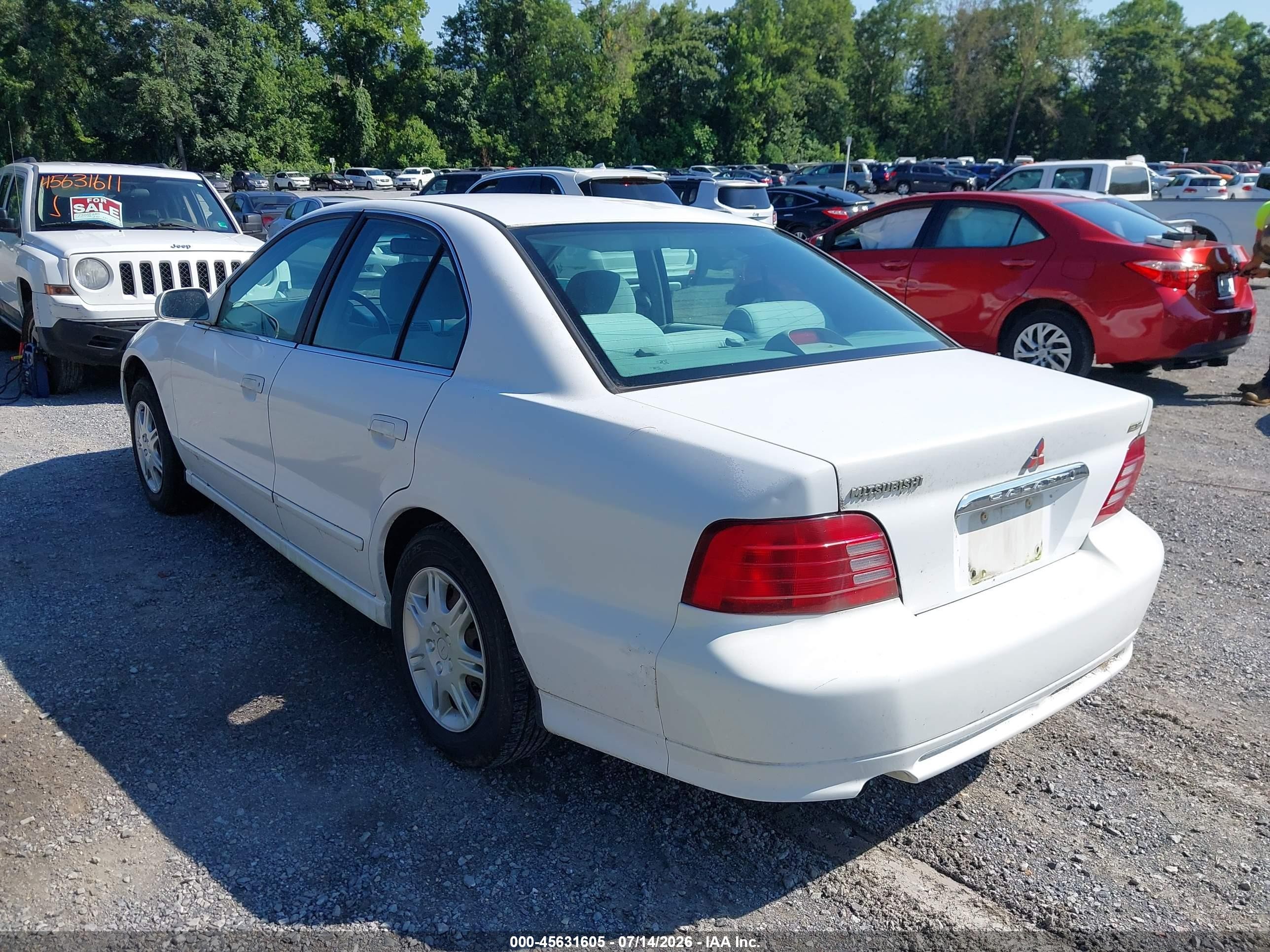 2000 Mitsubishi Galant Es White vin: 4A3AA46G3YE165775
