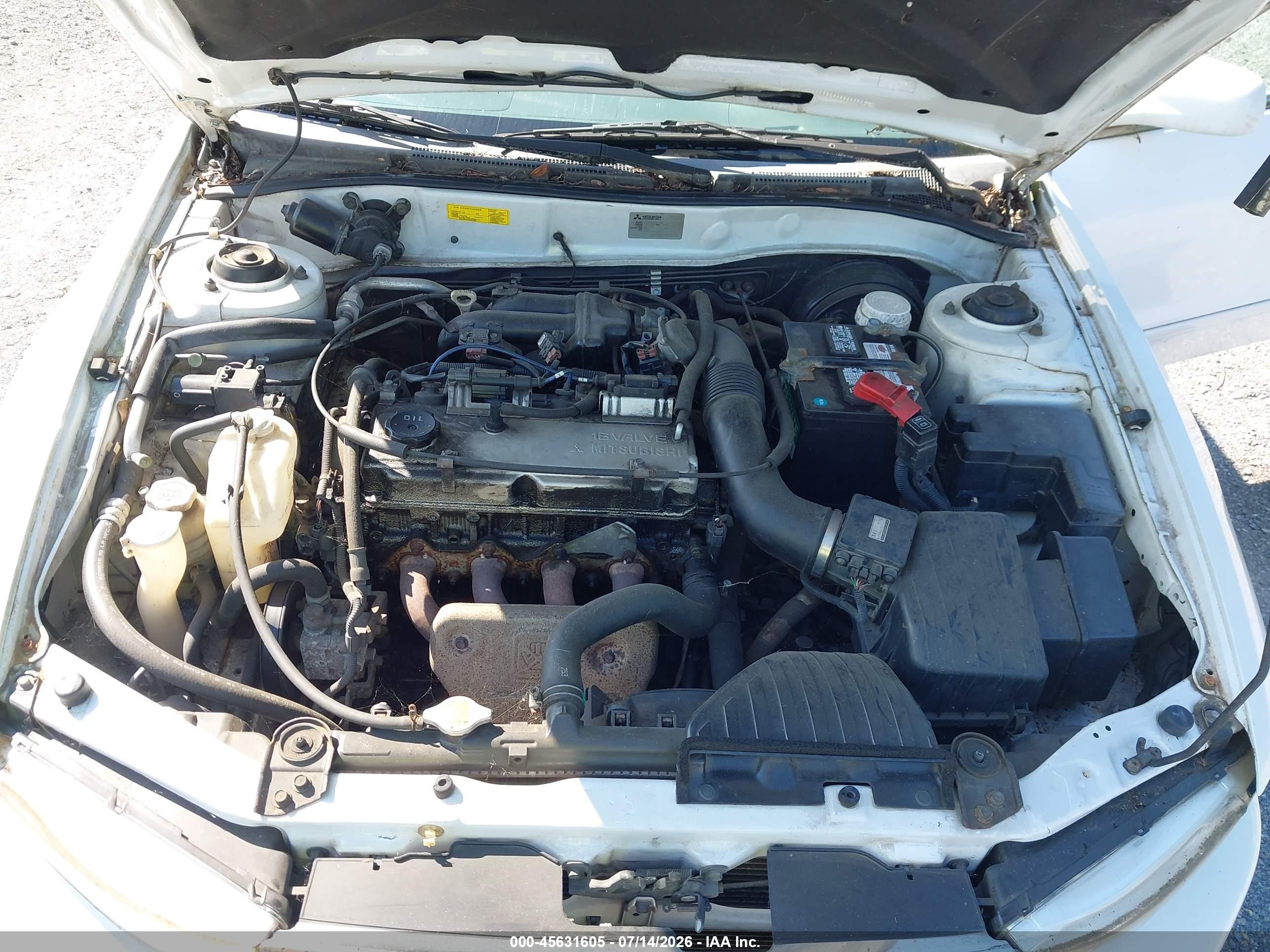 2000 Mitsubishi Galant Es White vin: 4A3AA46G3YE165775