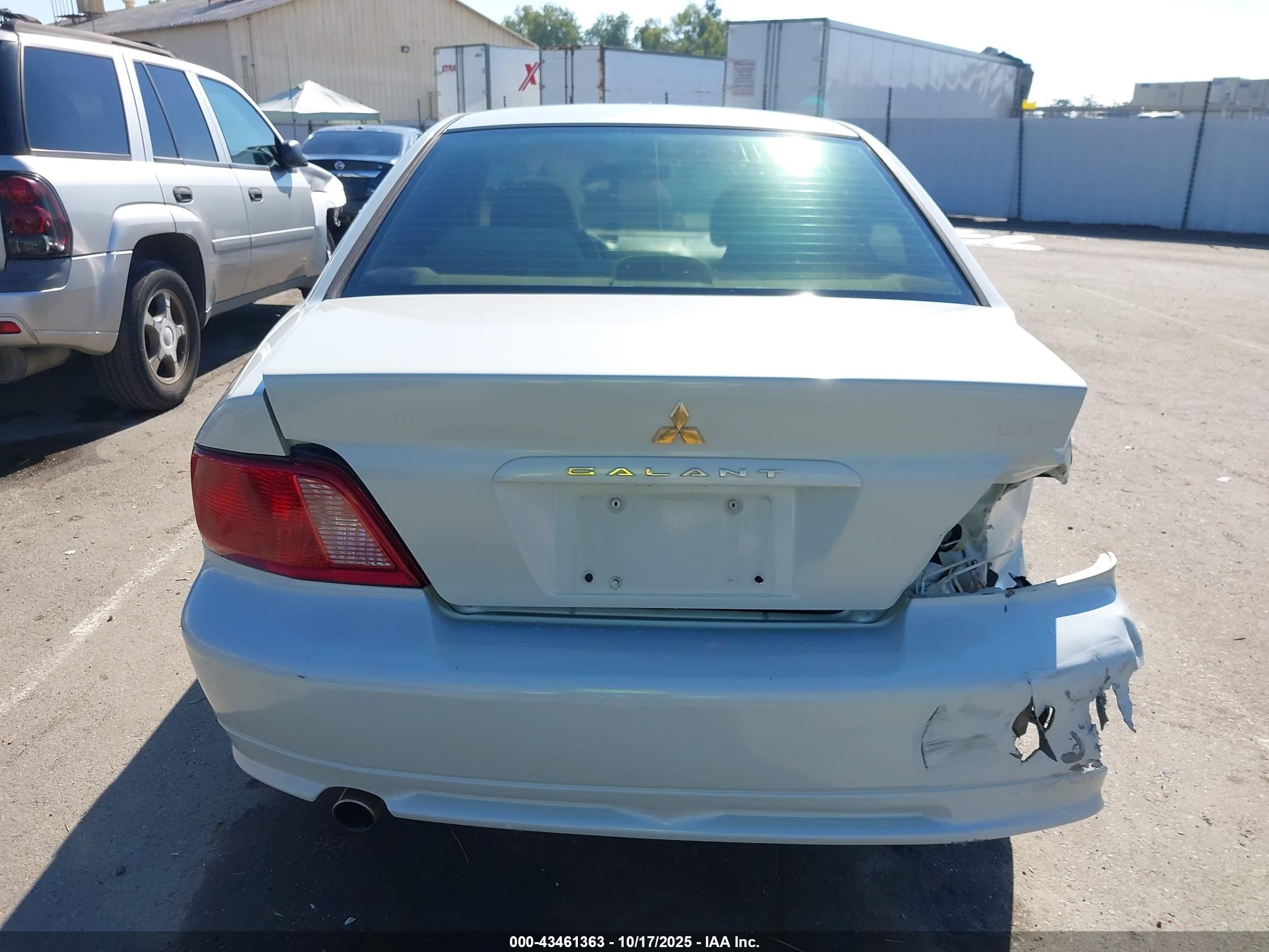 2002 Mitsubishi Galant Es/ls White vin: 4A3AA46G52E076166