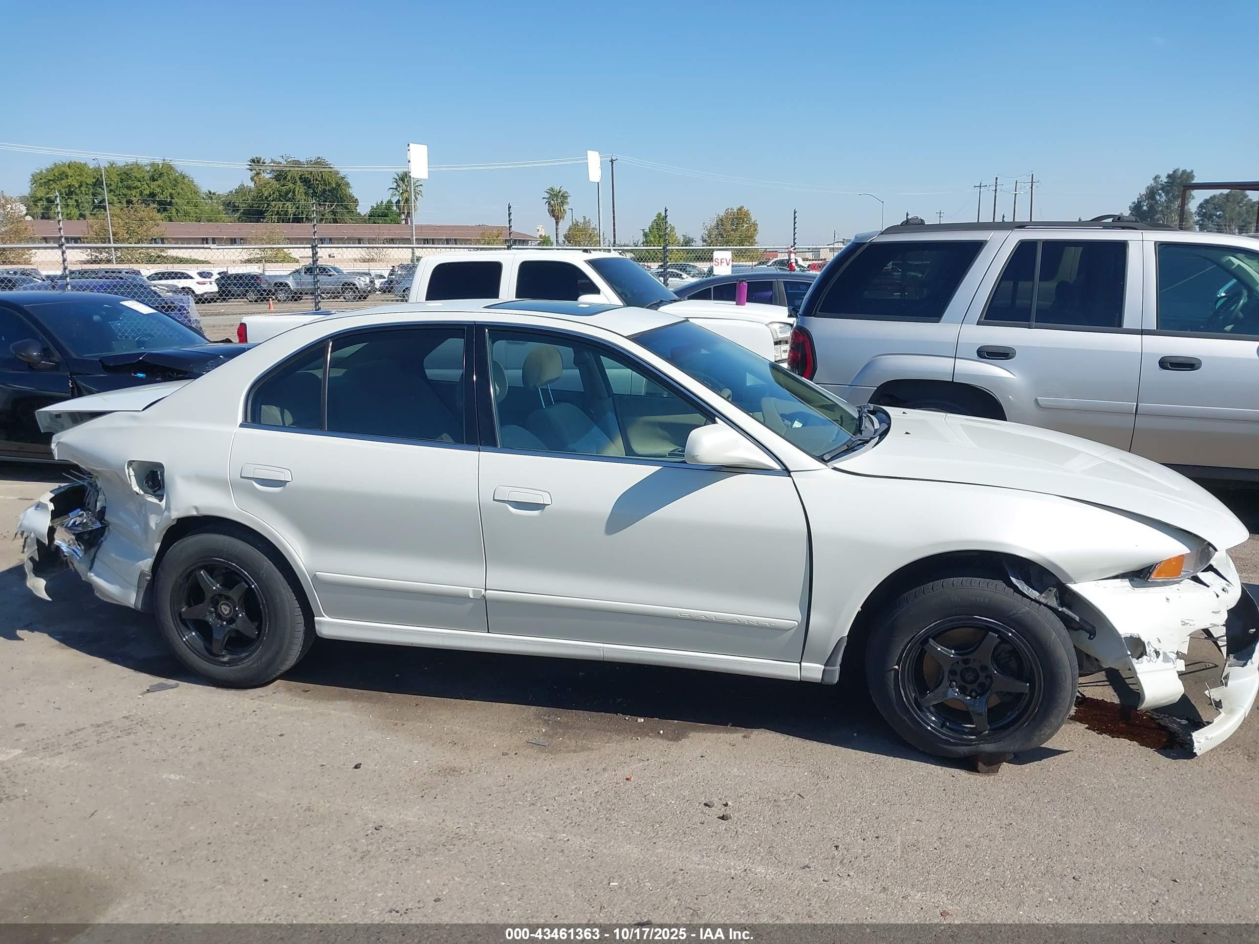 2002 Mitsubishi Galant Es/ls White vin: 4A3AA46G52E076166