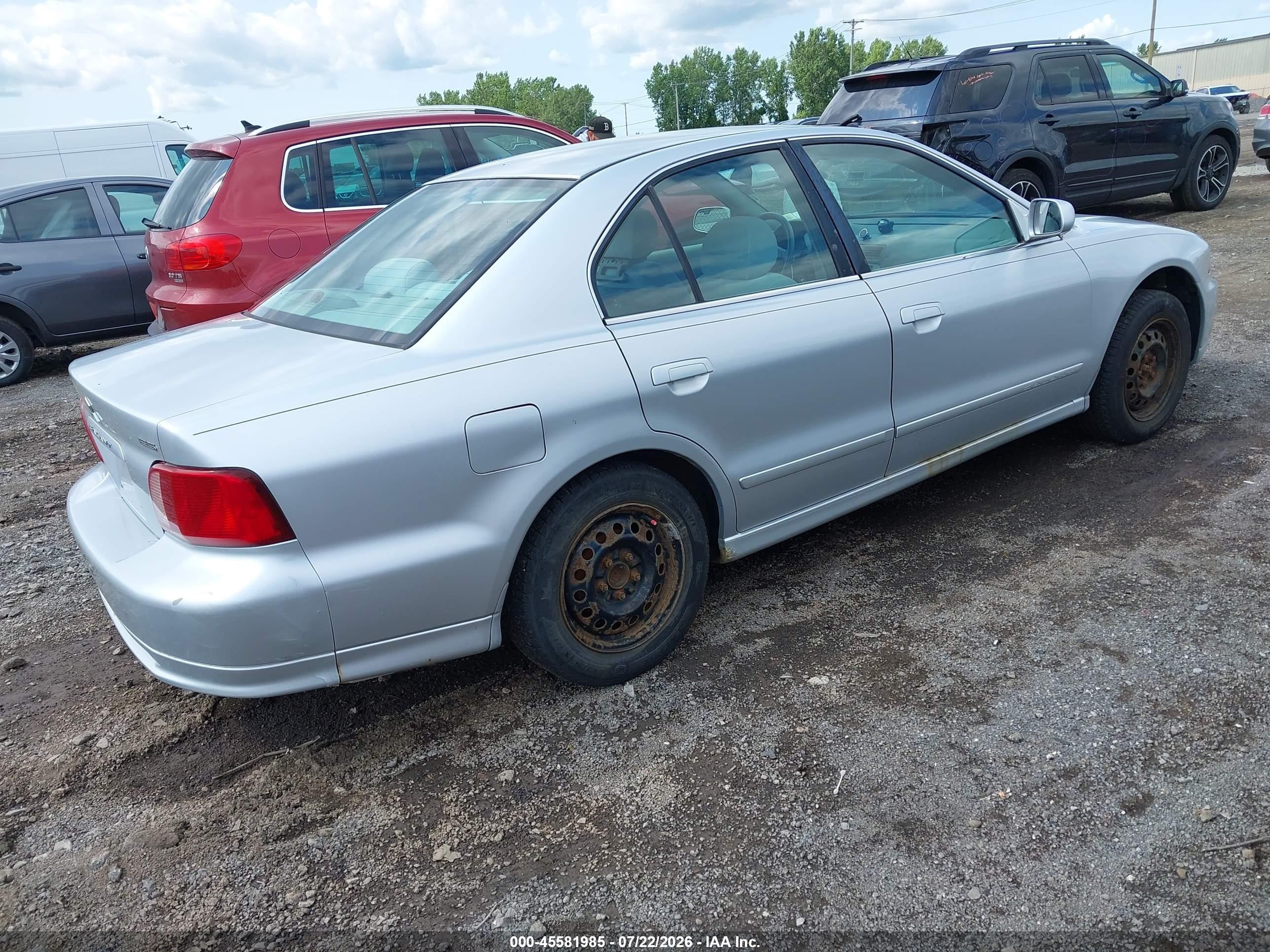 2003 Mitsubishi Galant Es/ls Silver vin: 4A3AA46G83E185822