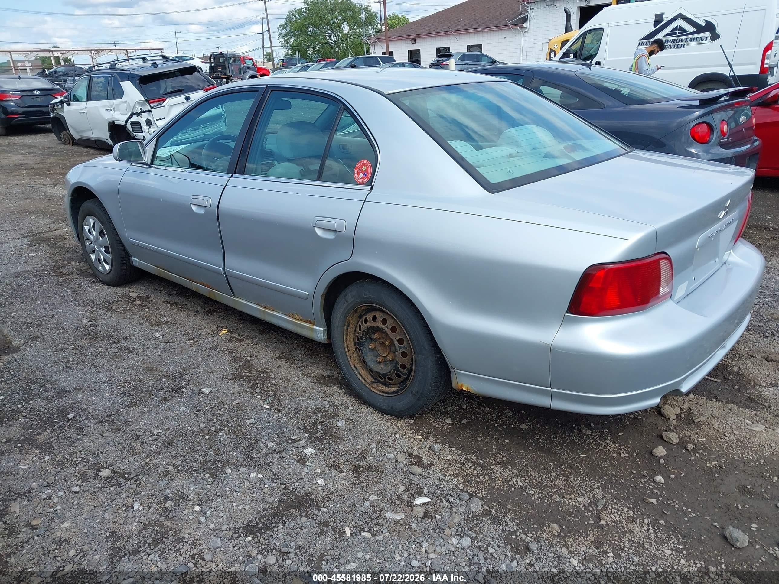 2003 Mitsubishi Galant Es/ls Silver vin: 4A3AA46G83E185822