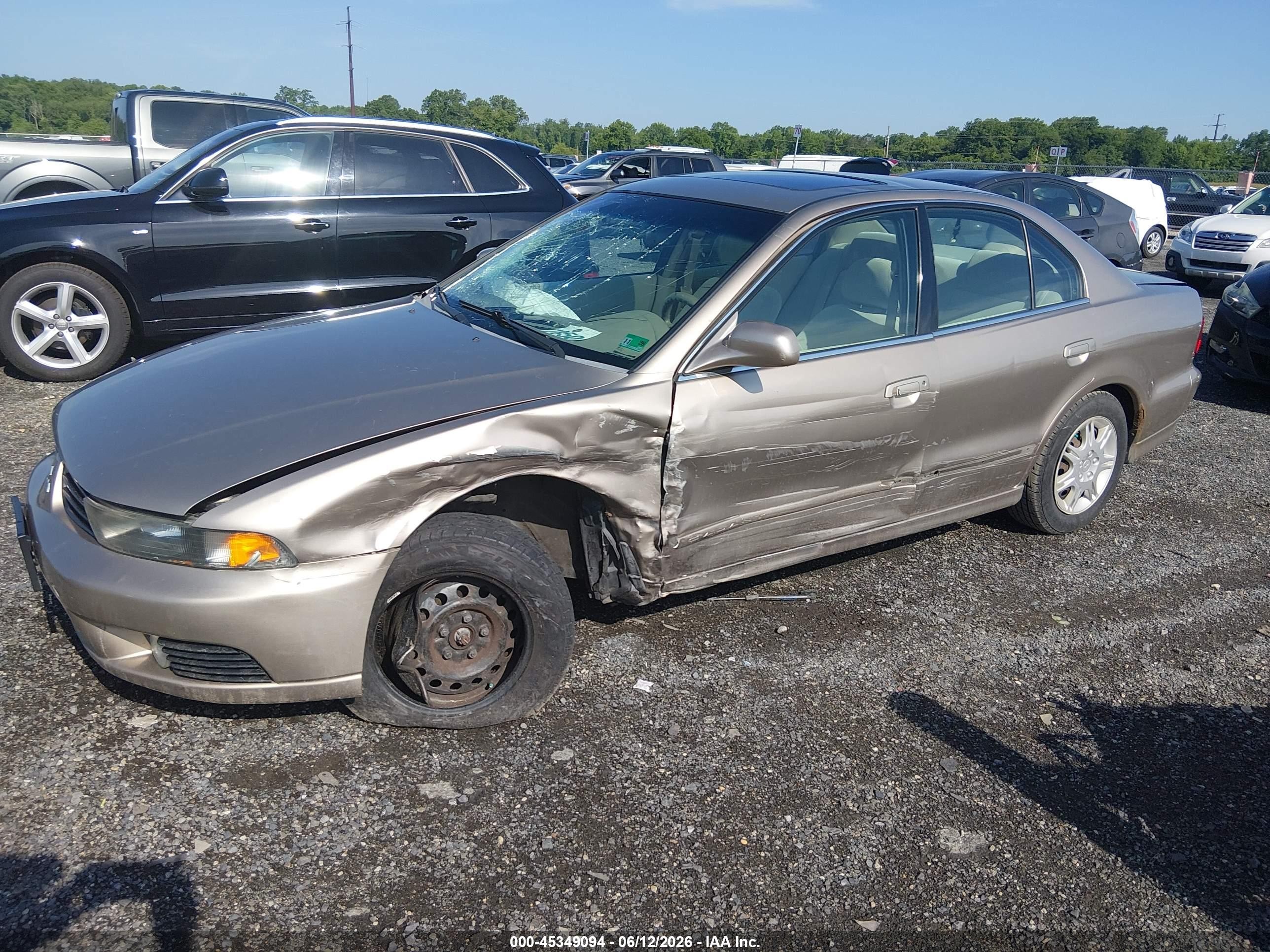 2002 Mitsubishi Galant Es/ls Beige vin: 4A3AA46G92E030016