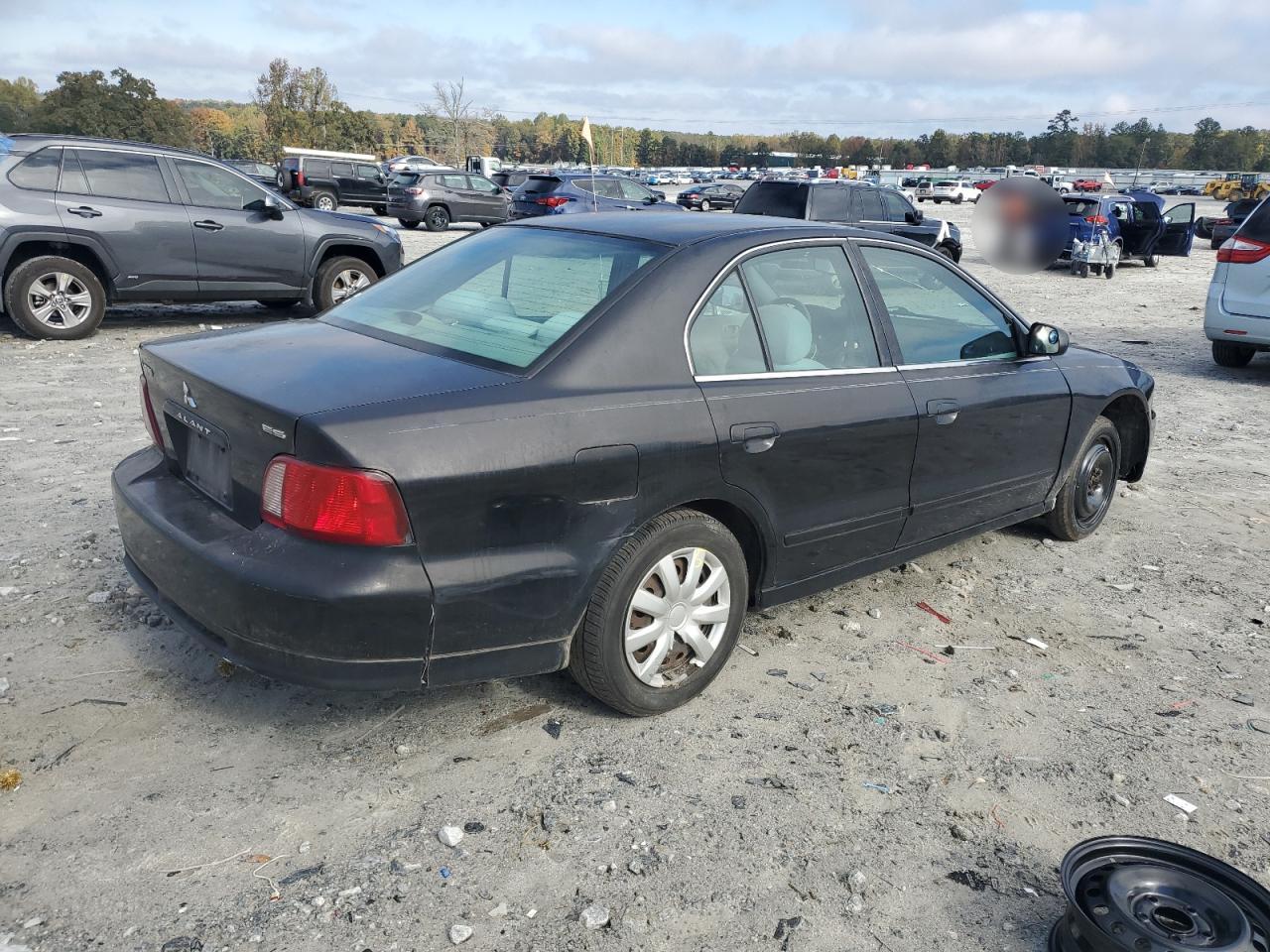 2002 Mitsubishi Galant Es Black vin: 4A3AA46GX2E060271