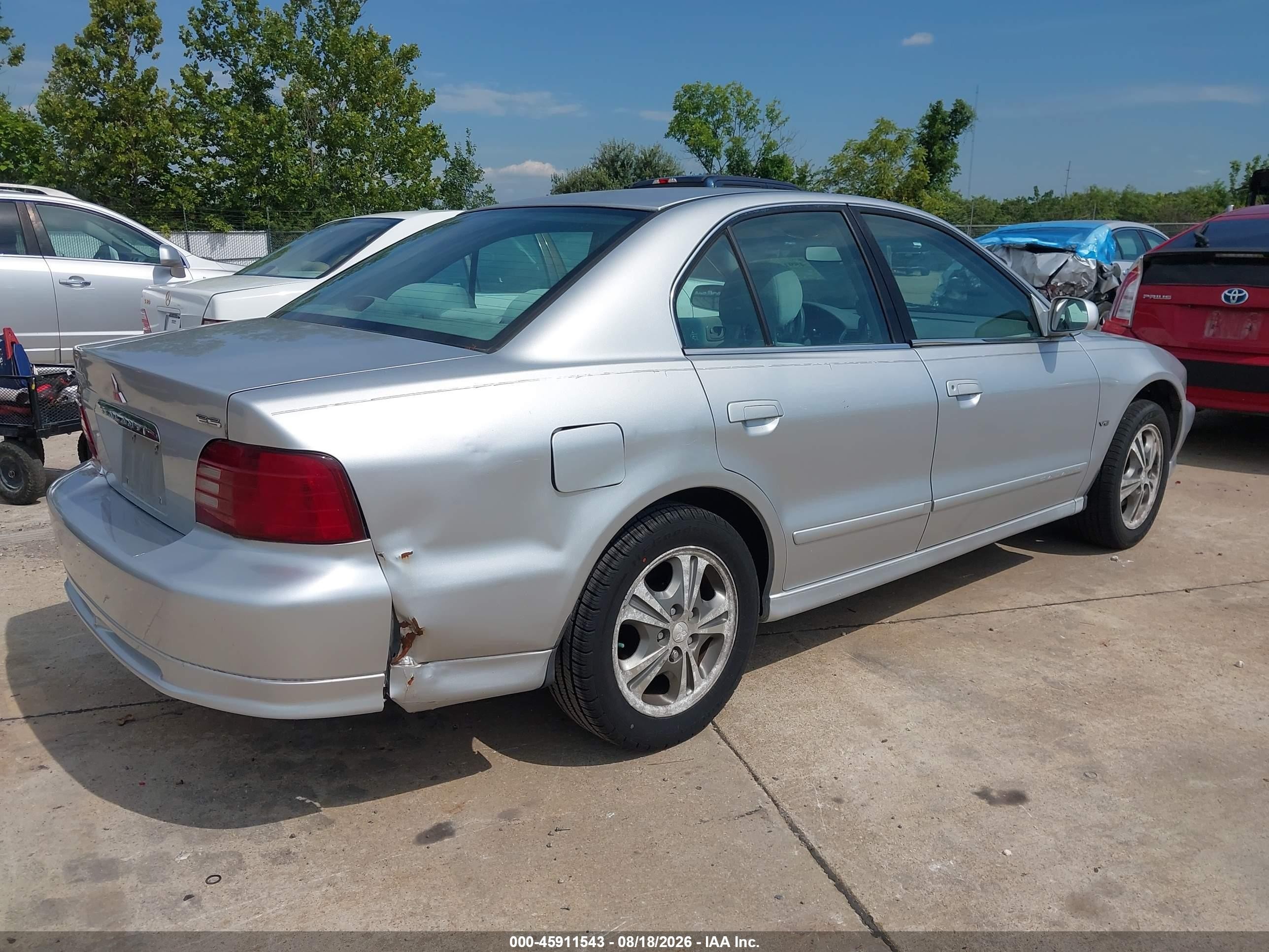 2001 Mitsubishi Galant Es V6/gtz Silver vin: 4A3AA46H41E084170