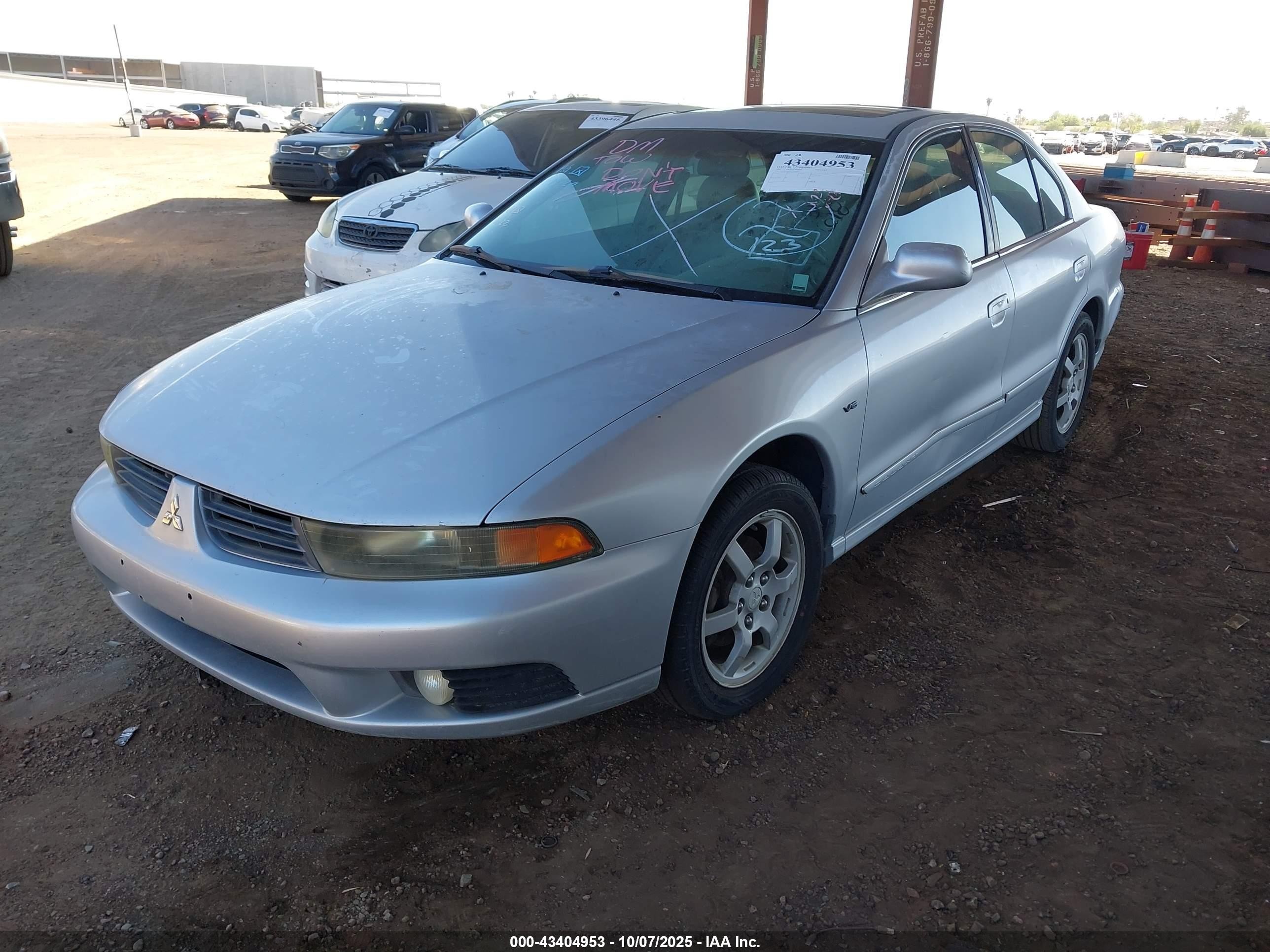 2002 Mitsubishi Galant Es V6/gtz/ls V6 Серебряный vin: 4A3AA46H92E129623