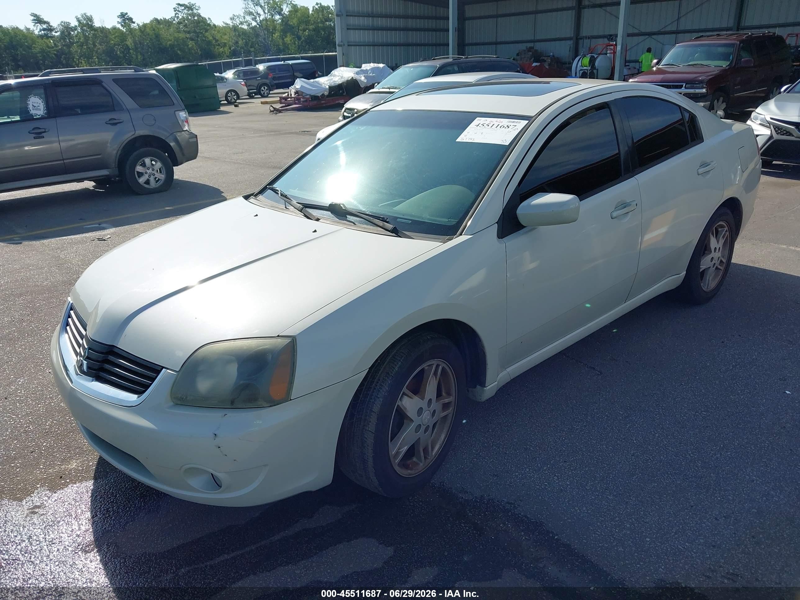 2007 Mitsubishi Galant Es/se White vin: 4A3AB36F07E053304