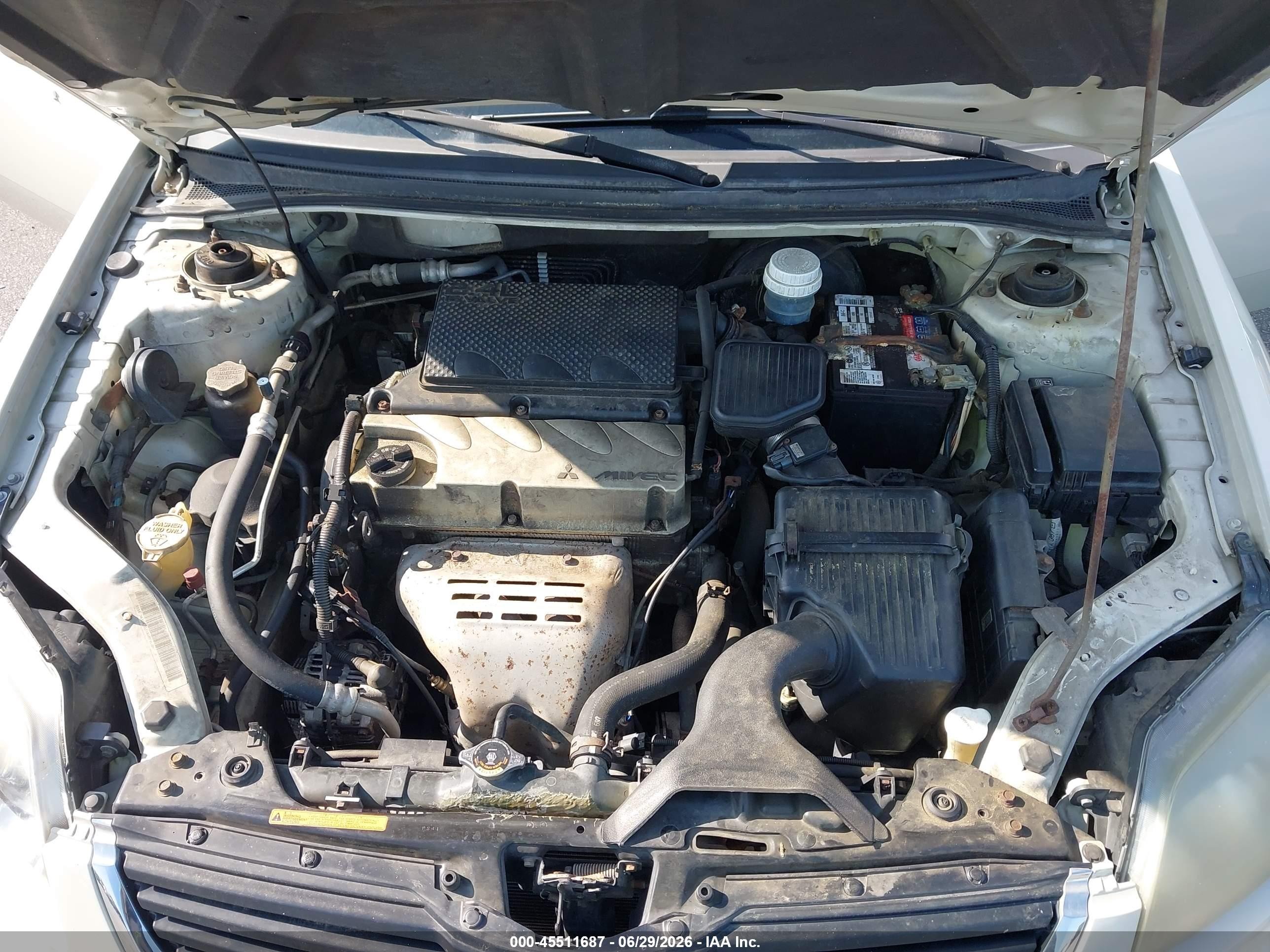 2007 Mitsubishi Galant Es/se White vin: 4A3AB36F07E053304