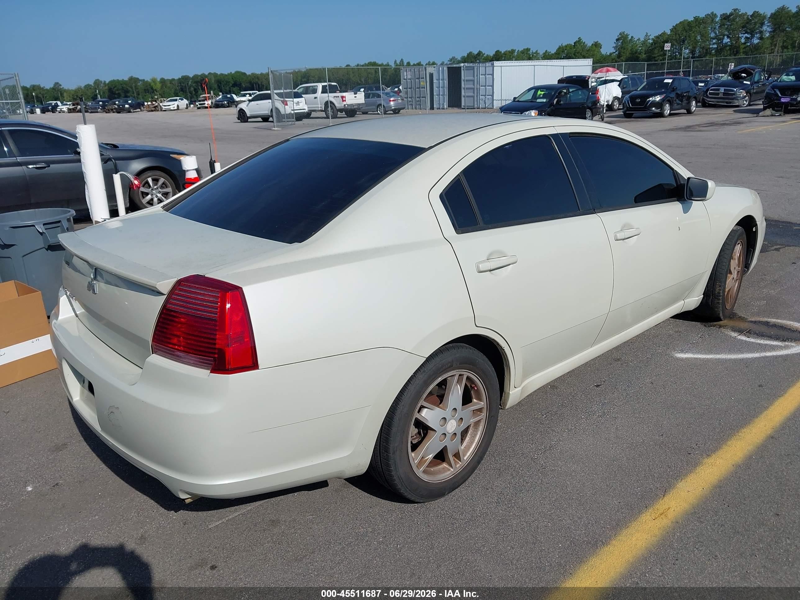 2007 Mitsubishi Galant Es/se White vin: 4A3AB36F07E053304
