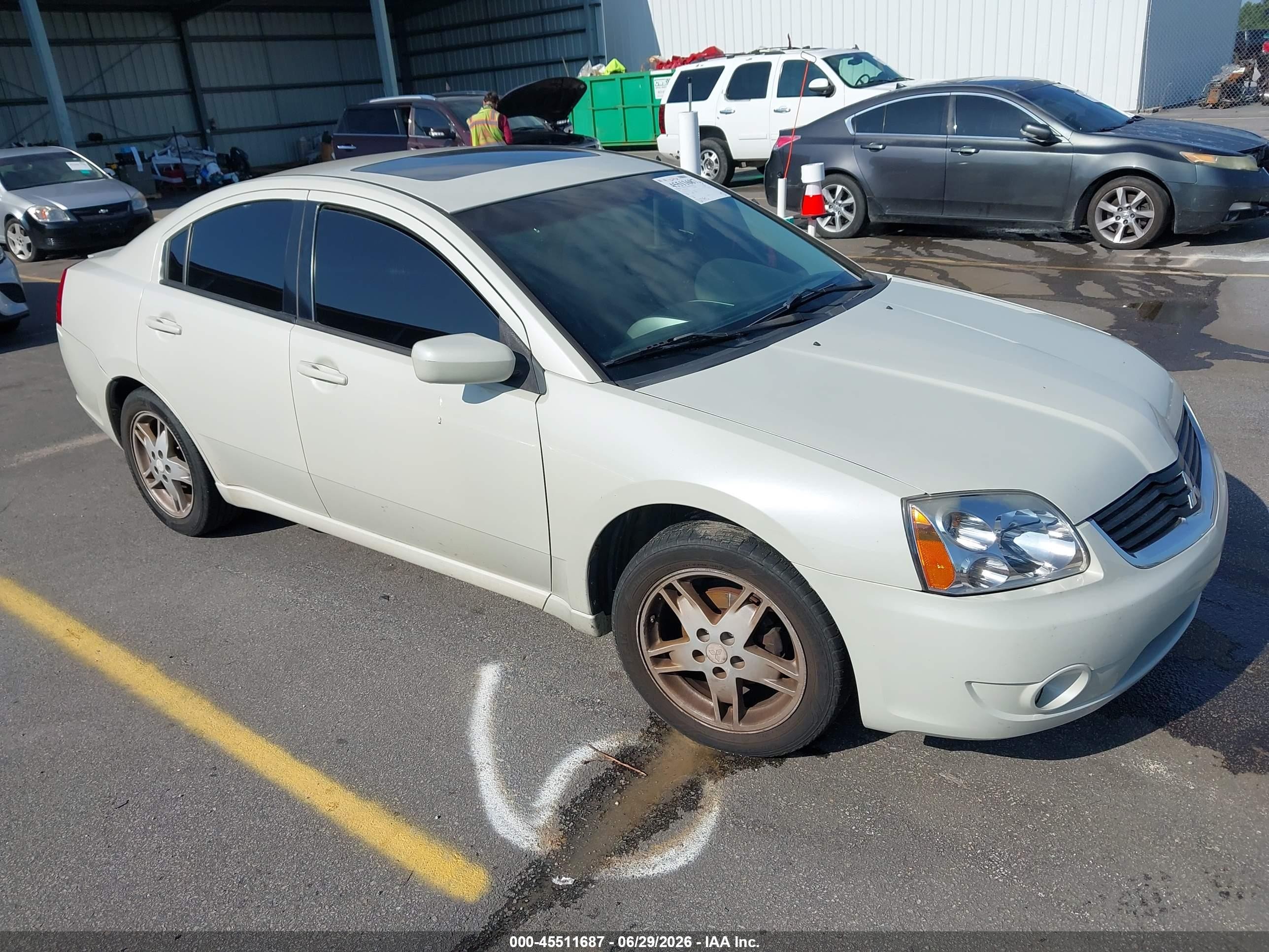 2007 Mitsubishi Galant Es/se White vin: 4A3AB36F07E053304